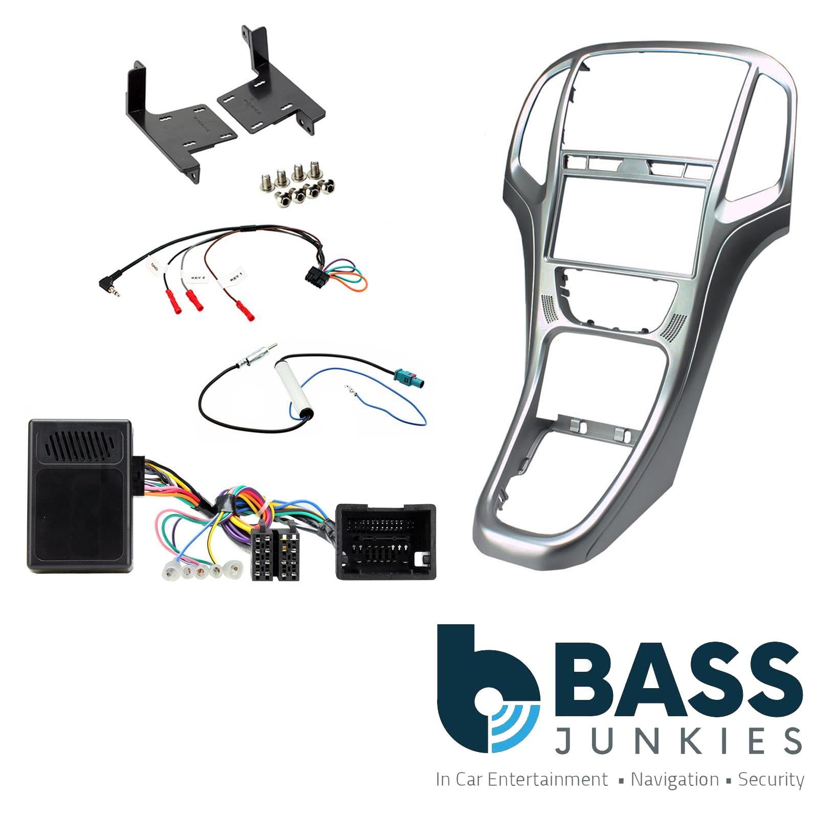 Connects2 CTKVX01 - Vauxhall Astra 2010 - 2015 Double Din Fascia & Steering Wheel Interface Installation Kit