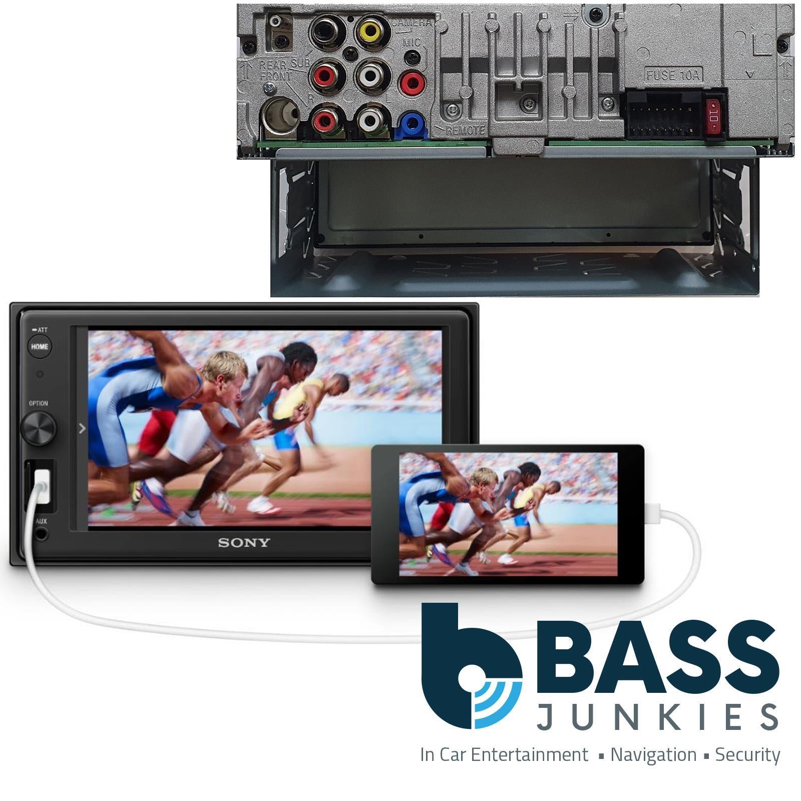 SONY XAV-1550D DAB+ Smart Bluetooth Car Radio + Stereo fitting kit + Steering Wheel Controls Loom Hyundai Santa-Fe Vehicles 2010-2012
