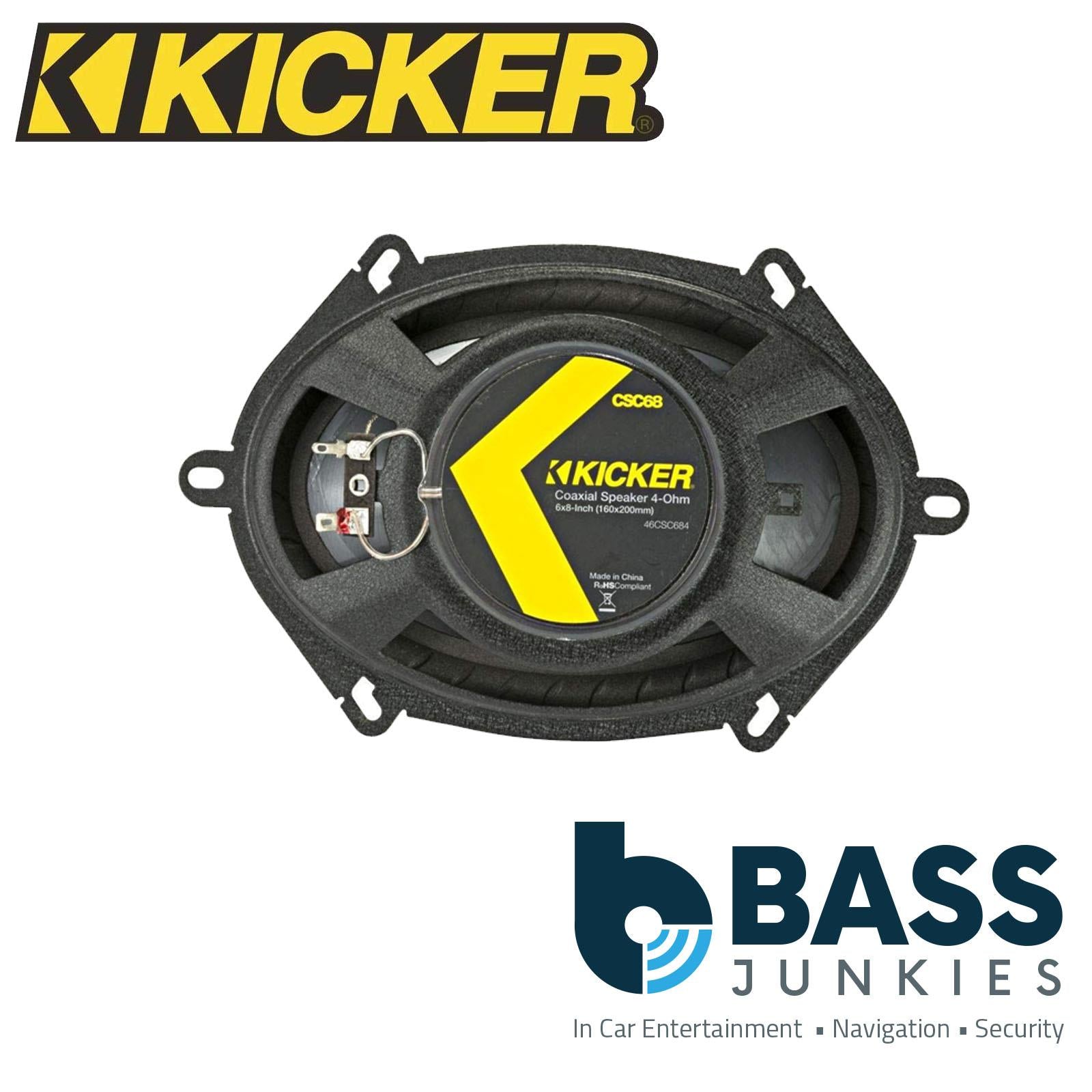Kicker CS Series 46CSC684 - 6x8" 450 Watts 2 Way Car Van Door Coaxial Speakers (Pair)