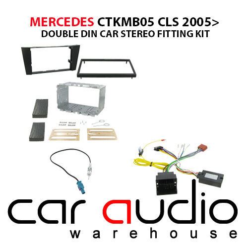 Connects2 Double Din Stereo fitting kit for Mercedes CLS 2005-2010 Vehicle Specific Stereo Screen Steering Controls Fitting Kit