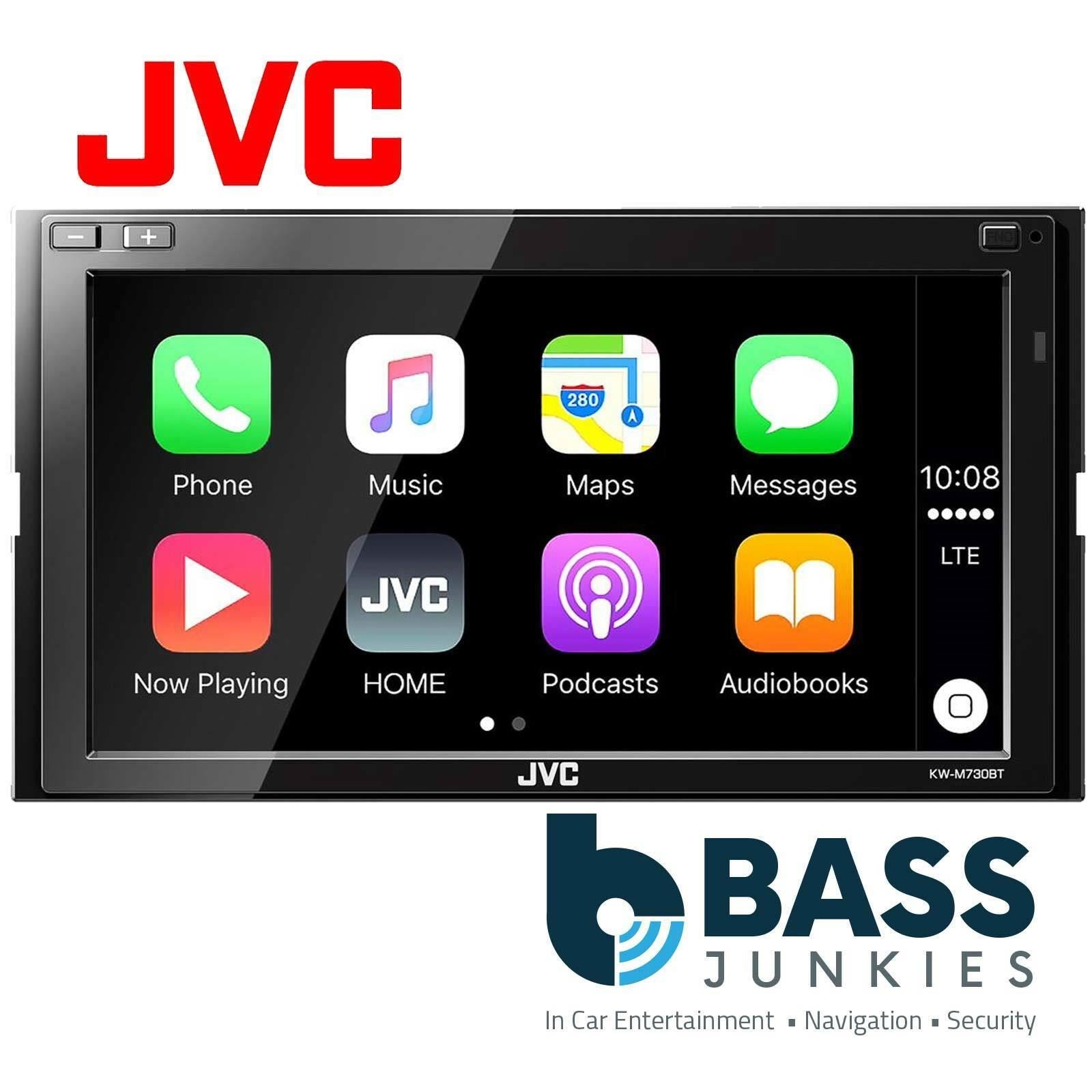 JVC KW-M730BT - 6.8" Mechless Apple Carplay Android Auto Bluetooth Touchscreen, AM/FM Tuner, iPod iPhone Android Control  Car Stereo