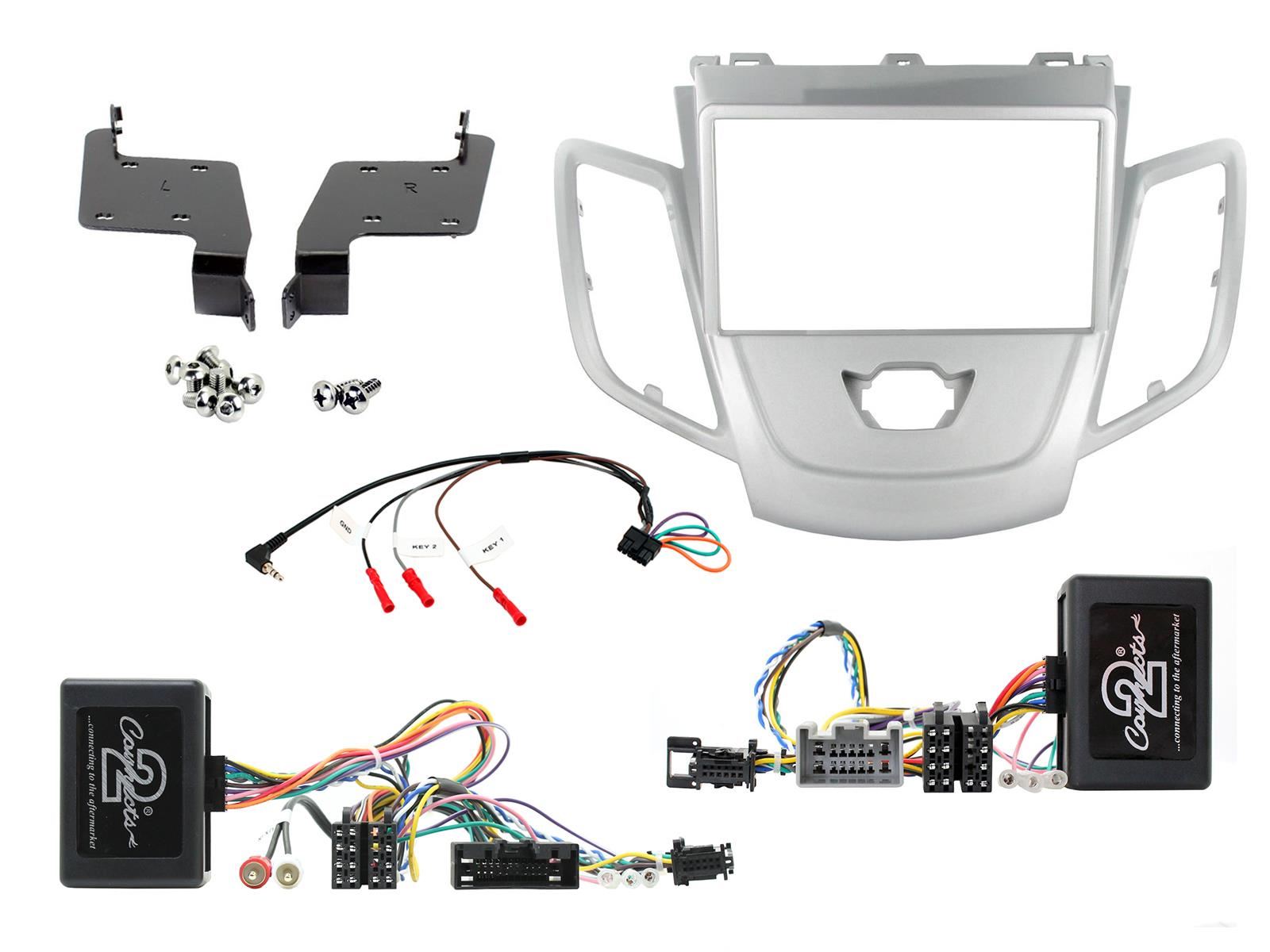 SONY DAB+ Apple | Android Double Din Stereo Fitting Kit + Steering Wheel Stalk Controls to fit Ford Fiesta 2008-12