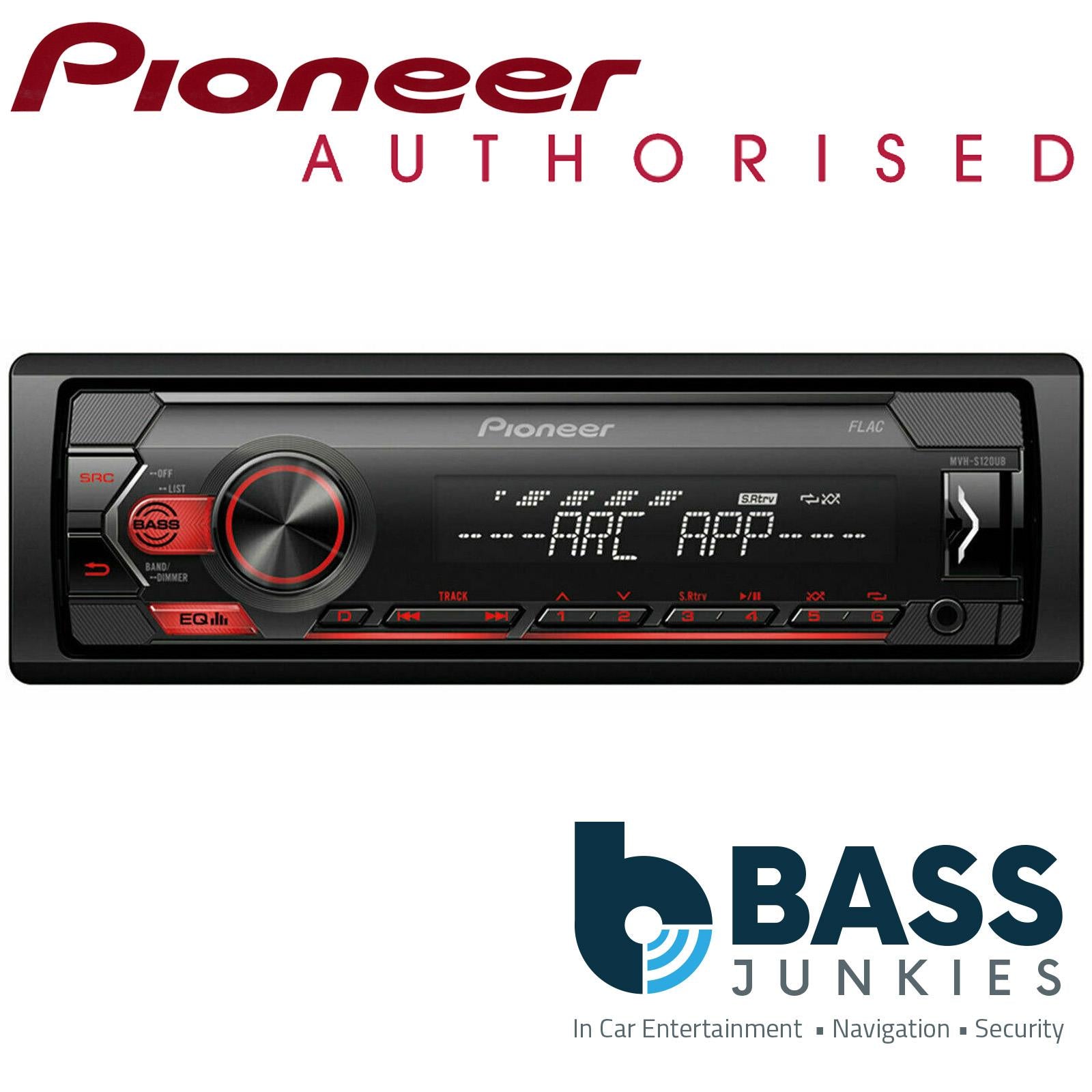 Pioneer MVH-S120UBA Mechless MP3 Aux USB iPod iPhone Android Car Stereo