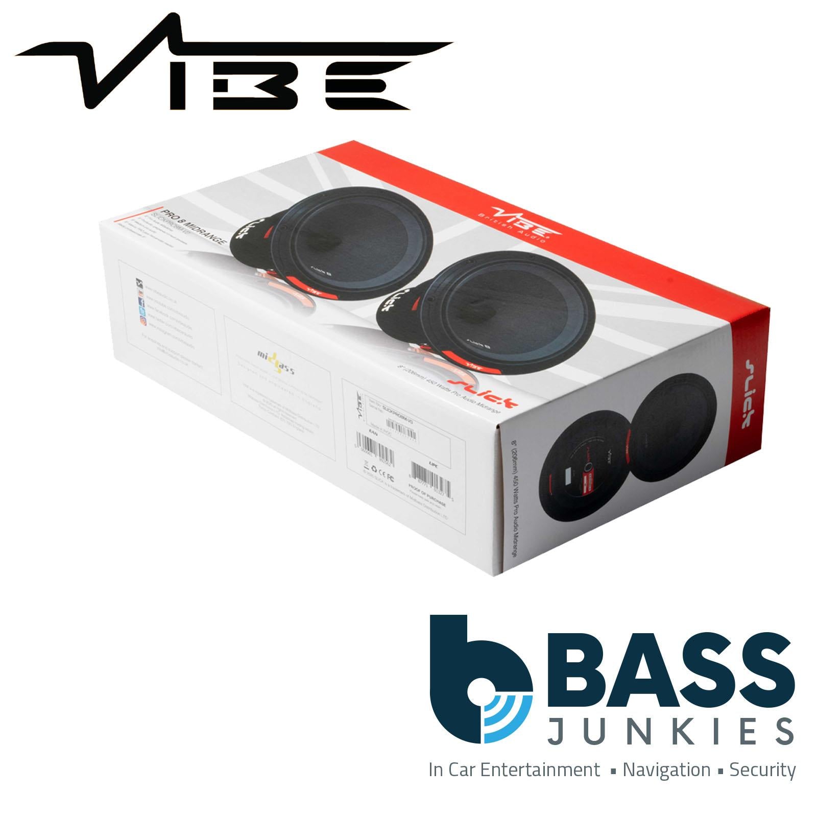 VIBE SLICKPRO8M-V0 8" 206mm 1-Way 450 Watts Car Pro Audio Midrange Speakers