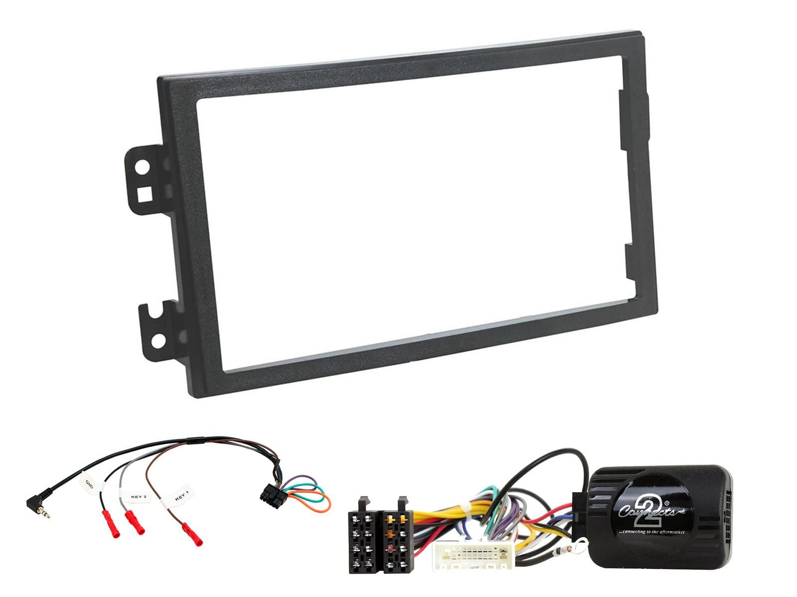 Grundig 6.8" Apple Android Double Din Stereo Fitting Kit + Steering Wheel Stalk Controls to fit Nissan 350Z 2003-05