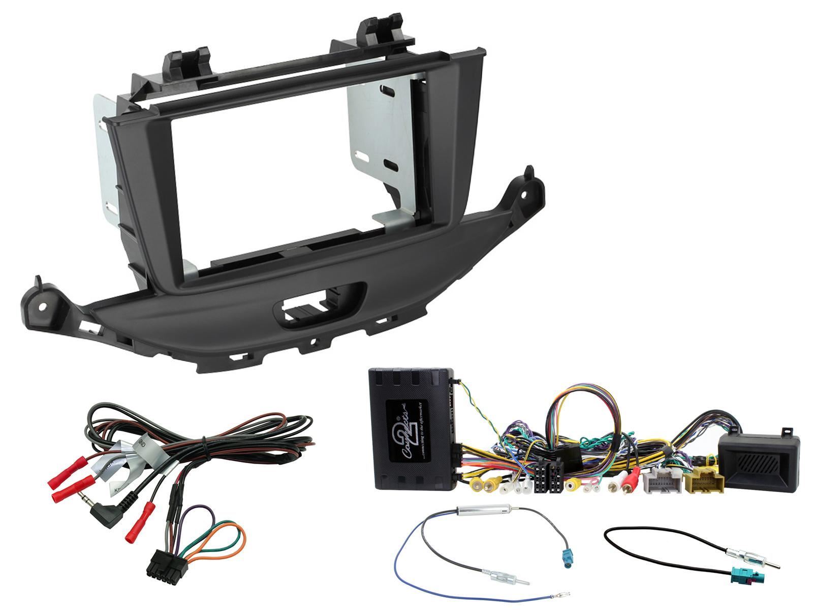 Connects2 CTKVX41 - Vauxhall Astra 2015 Onwards Double Din Fascia & Steering Wheel Interface Installation Kit