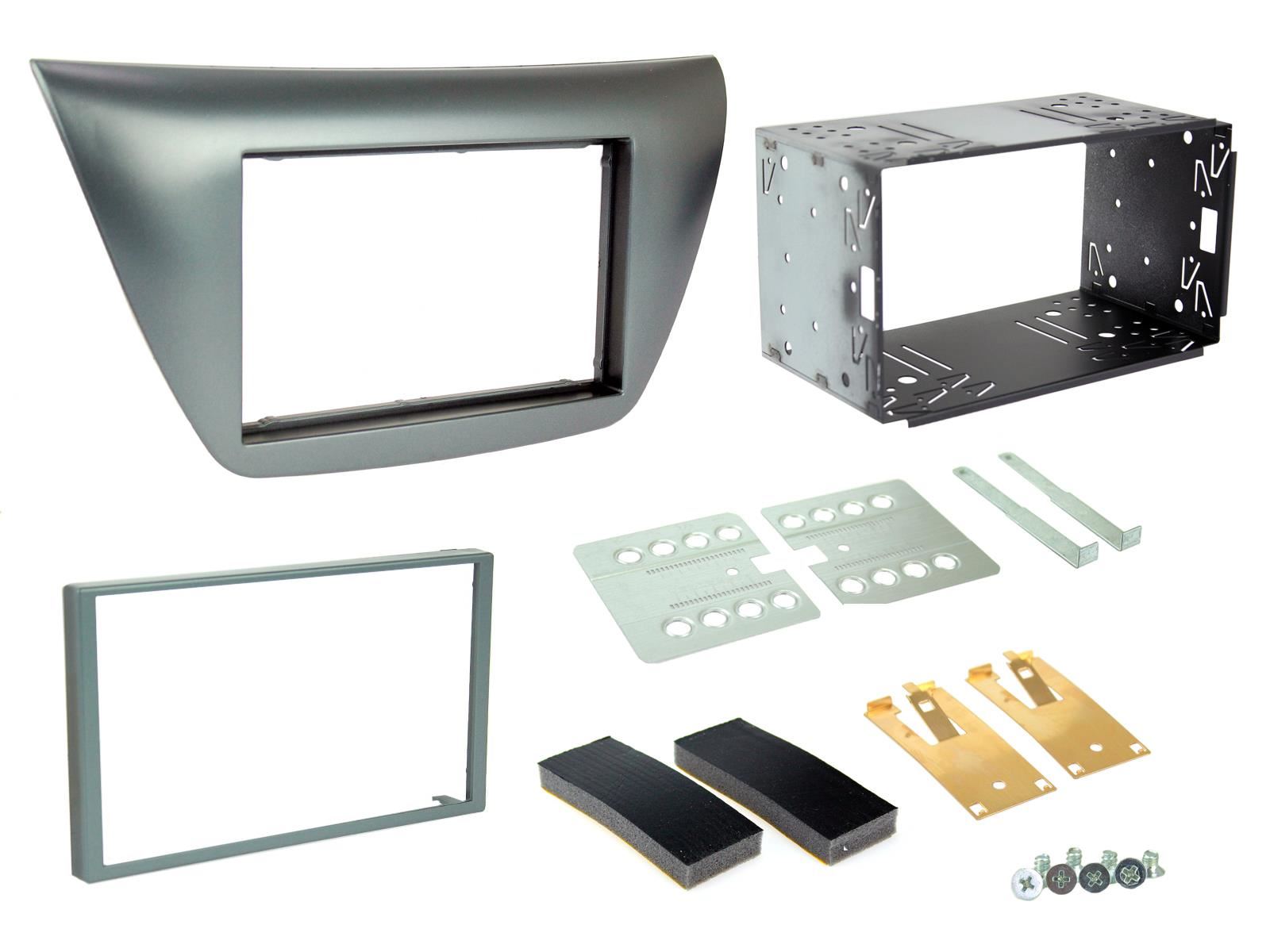 Grundig 6.8" Apple Android Double Din Stereo Fitting Kit + Steering Wheel Stalk Controls to fit Mitsubishi Lancer 2004-08 | Mitsubishi EVO 2004-08