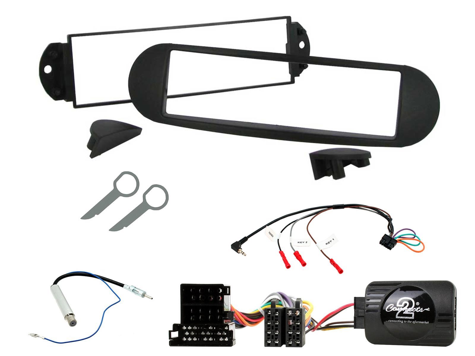 Connects2 CTKVW06 - Volkswagen Beetle 1998 - 2010 Single Din Fascia & Steering Wheel Interface Installation Kit