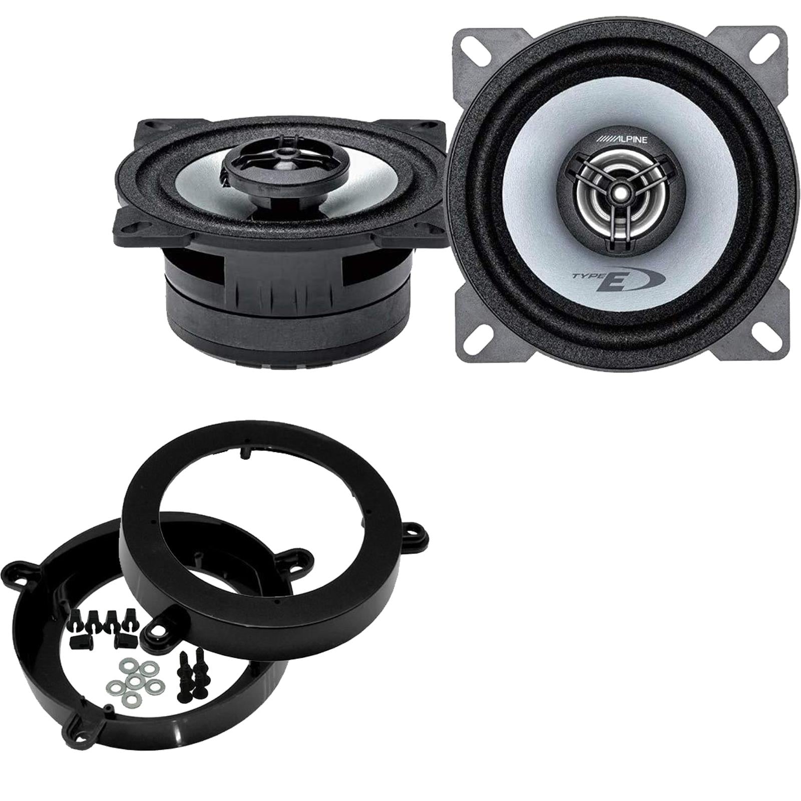 Alpine SXE-1025S 100mm/10cm/4" 2-Way Coaxial Car speakers (Per Pair Max 360|50 watts RMS) Fits Mercedes C-Class 2000-07