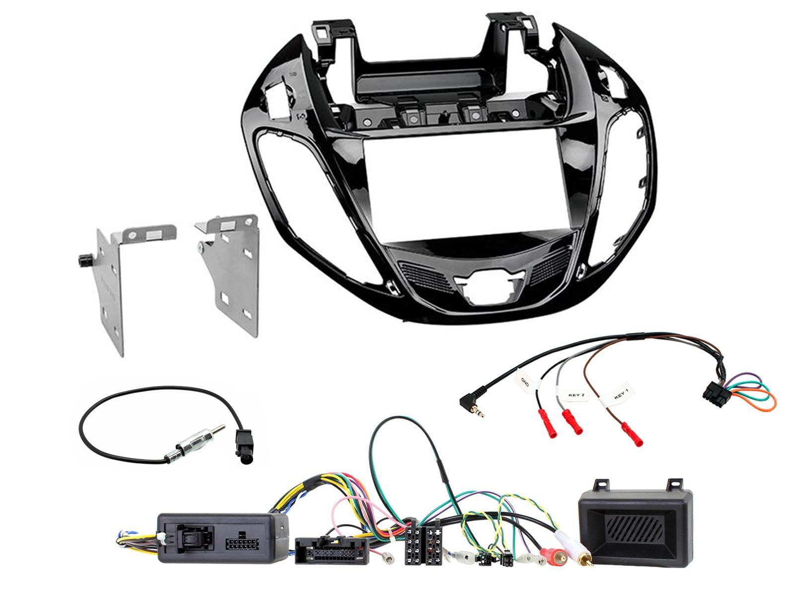 Grundig 6.8" Apple Android Double Din Stereo Fitting Kit + Steering Wheel Stalk Controls to fit Ford B-Max 2012-17