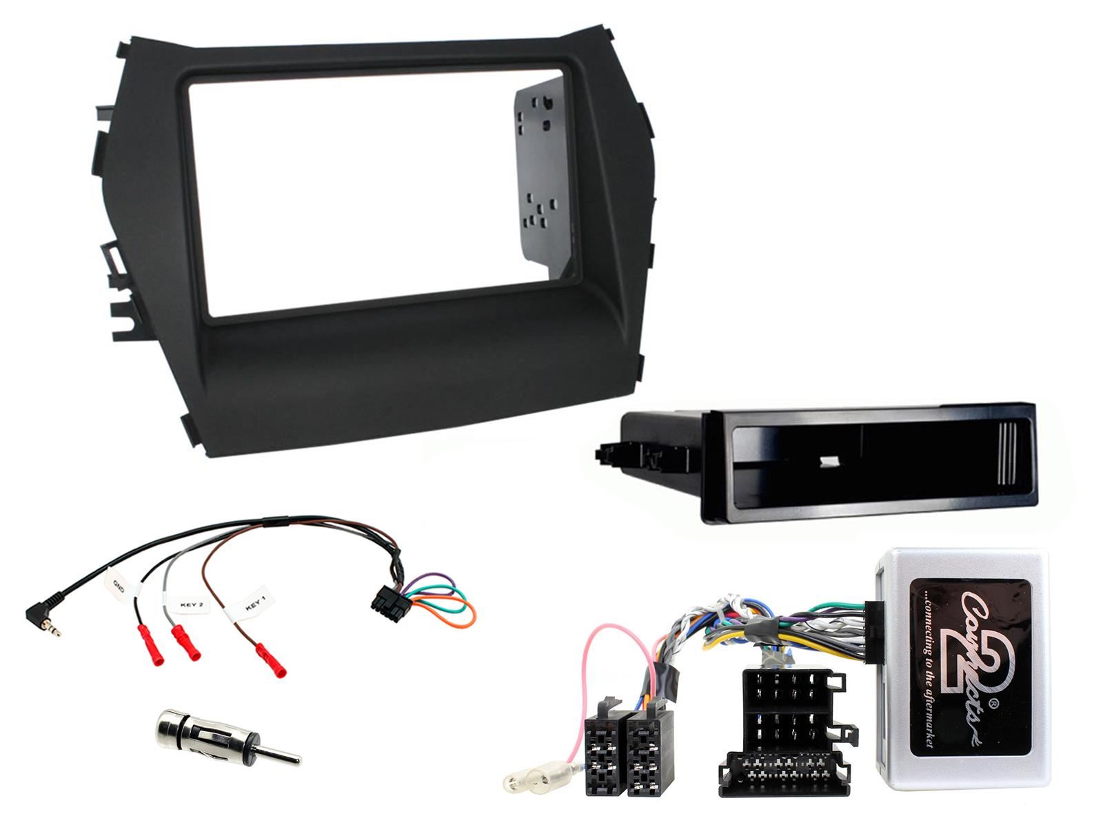 Connects2 CTKHY16 Hyundai Santa-Fe 2013 On Double Din Car Fascia Steering Wheel Interface Kit