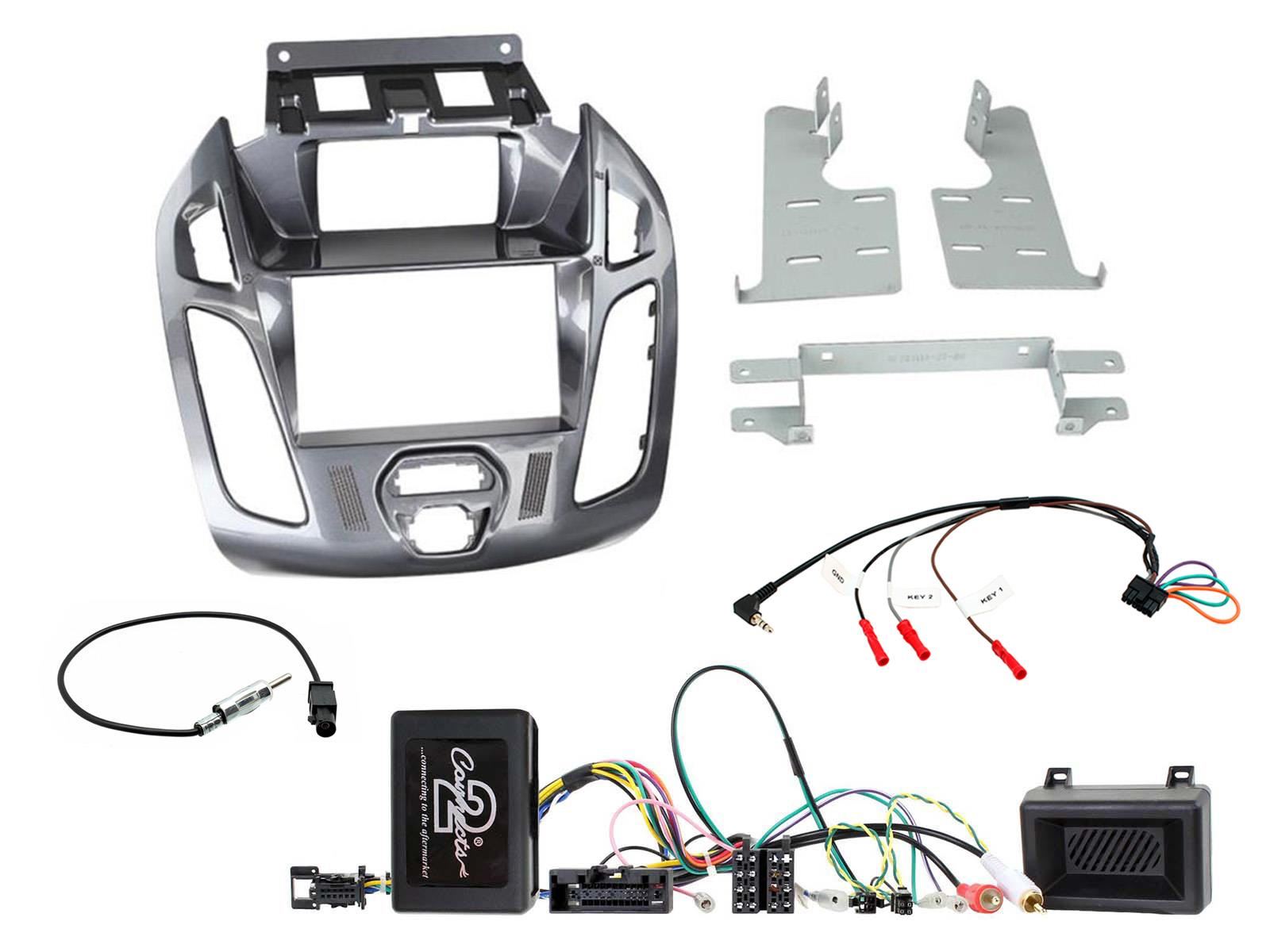 Connects2 Double Din Stereo fitting kit for Ford Transit-Connect 2013-2021 Vehicle Specific Stereo Screen Steering Controls Fitting Kit