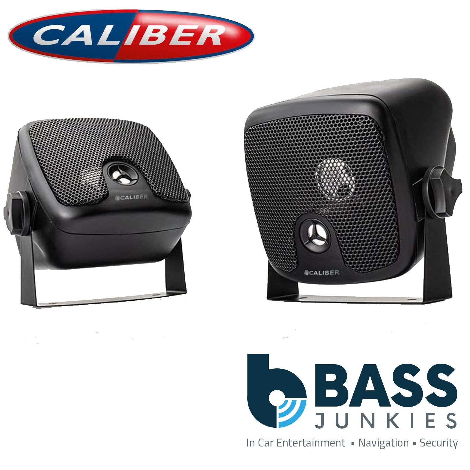 Caliber CALCSB3 - 80 Watts 2 Way Car Van Motorhome Boat Truck HGV JCB & Campervan Pod Speakers with Brackets