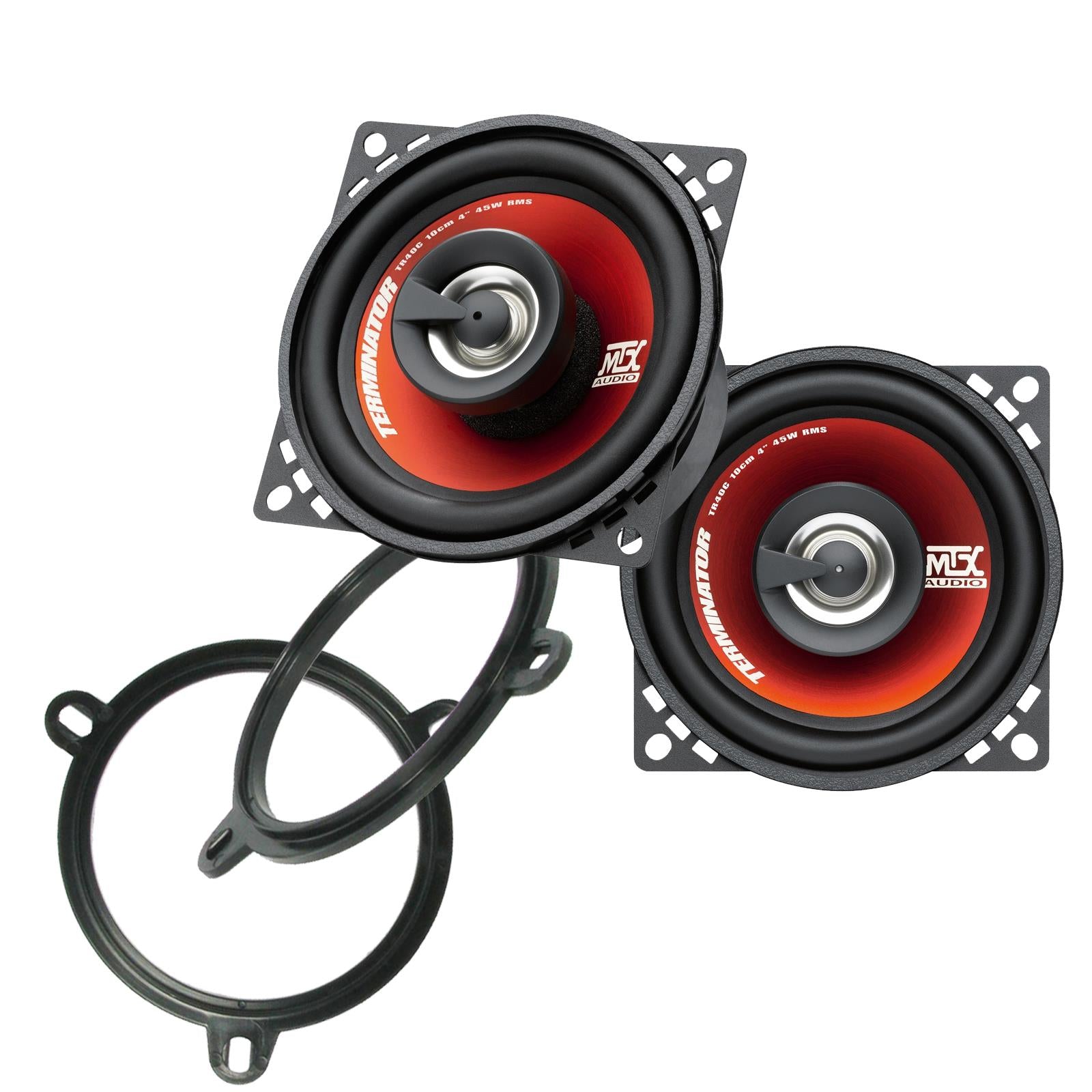 MTX TR40C 100mm/10cm/4" 2-Way Coaxial Car speakers (Per Pair Max 620|90 watts RMS) Fits Honda HR-V 2001-05