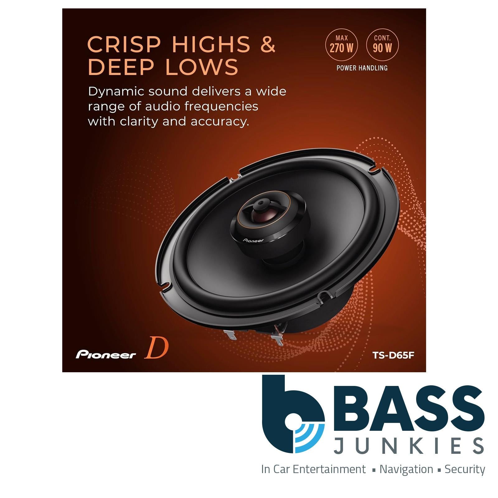 Pioneer TS-D69F - 660 Watts a Pair 2-Way 6"x9" Coaxial Shelf Car Van Speakers