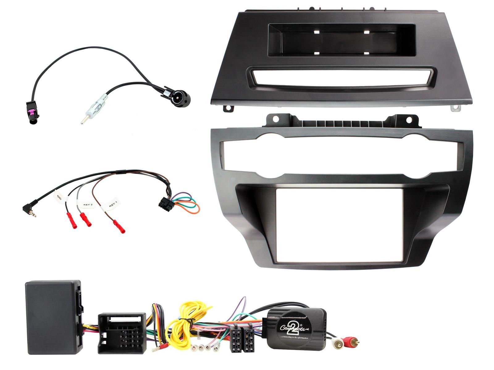 Grundig 6.8" Apple Android Double Din Stereo Fitting Kit + Steering Wheel Stalk Controls to fit BMW X5 2007-13 | BMW X6 2008-14