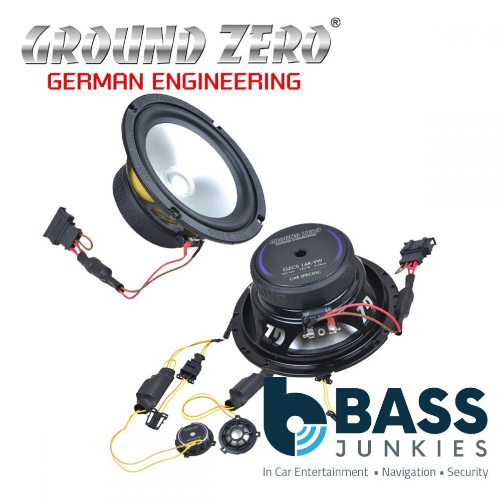 Ground Zero GZCS 165VW - 6.5" Inch 120 WRMS 2-way 3-Ohm Component Door Car Speakers