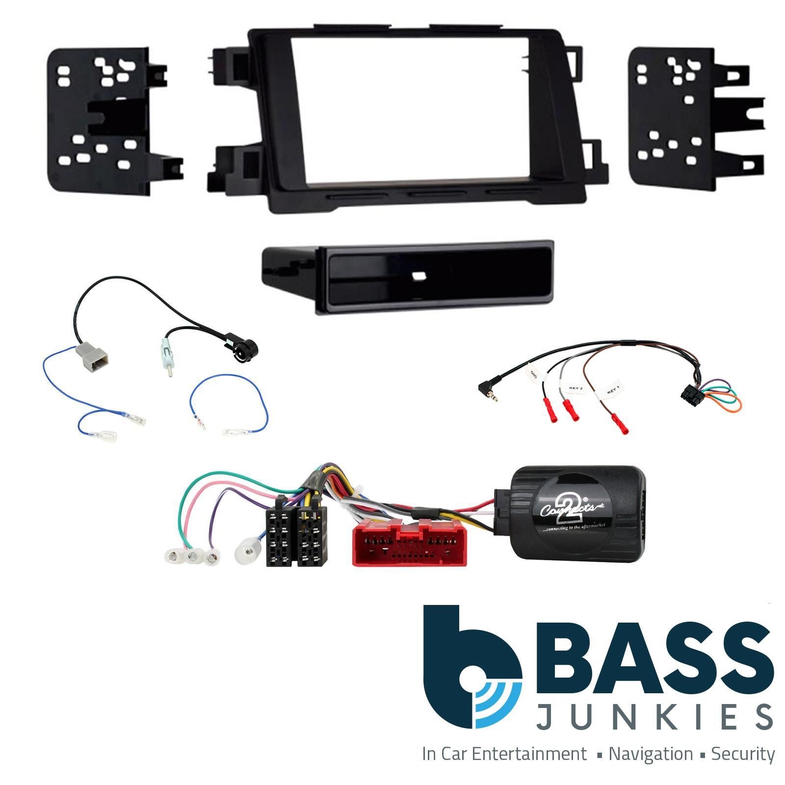 Double Din Stereo Fitting Kit + Steering Wheel Stalk Controls to fit Mazda CX-5 2012-17