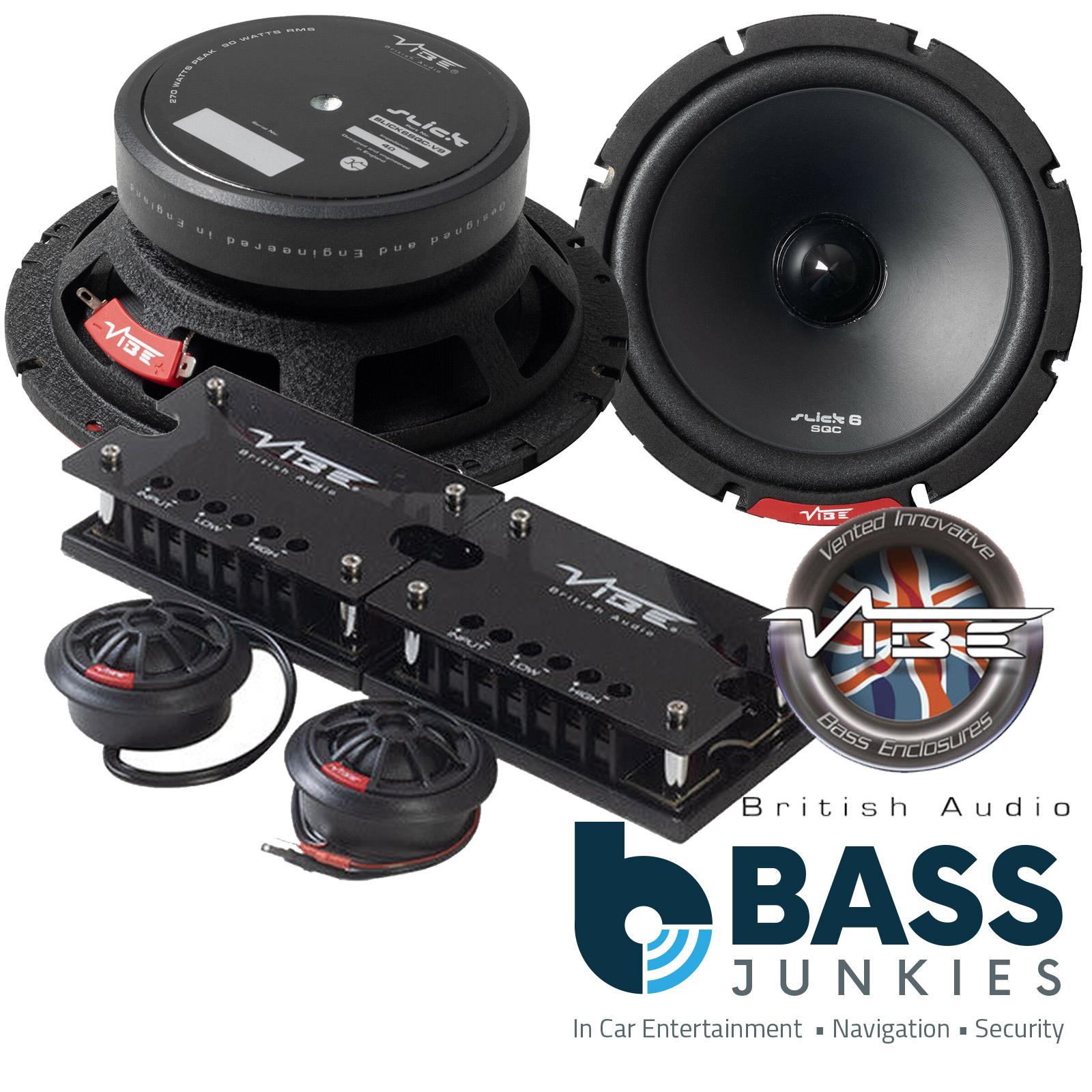 VIBE SLICK6SQC-V9 - 6.5" 6000 Watts 2 Way Component Car Speaker & Tweeter Kit