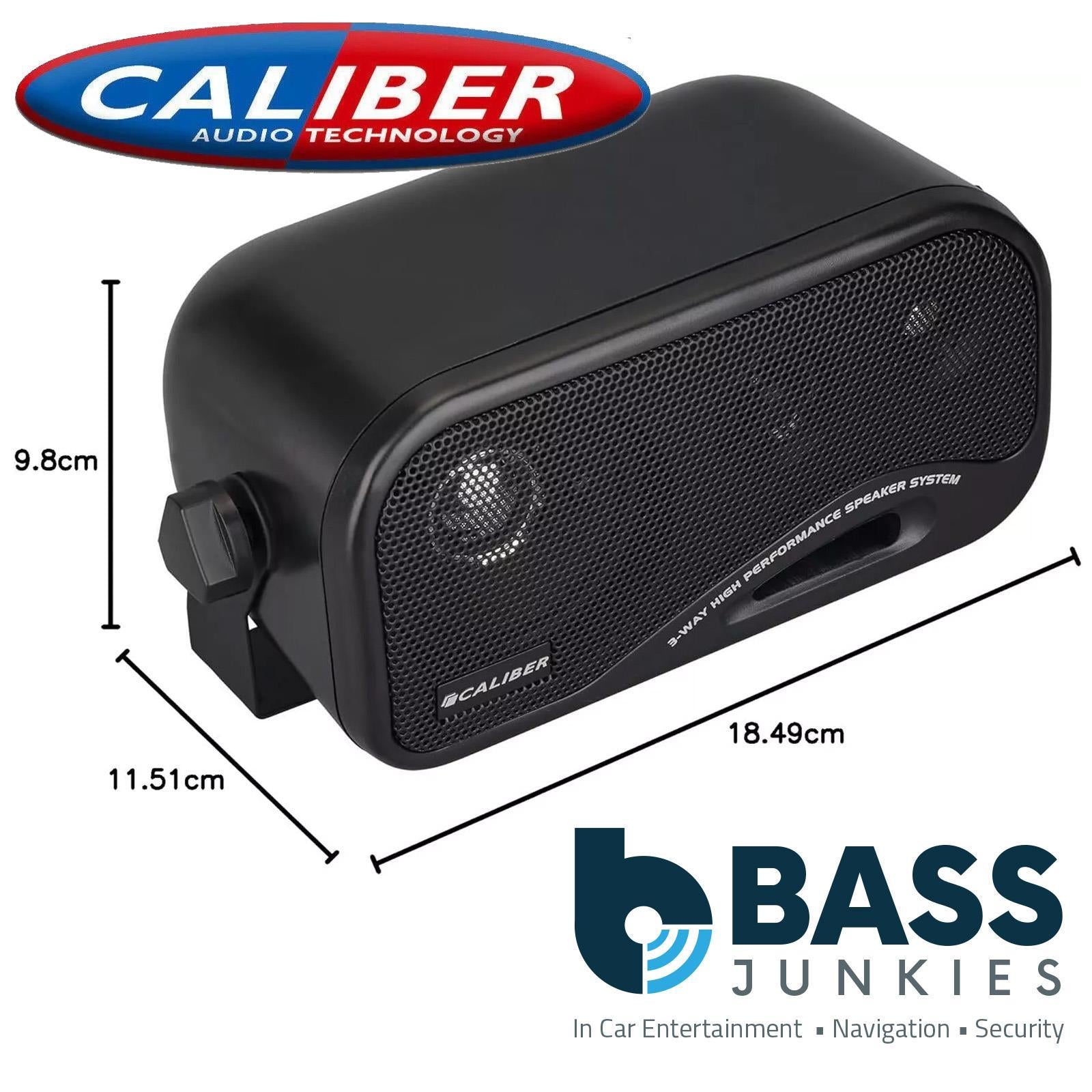 Caliber CALCSB2 - 120 Watts 3 Way Car Van Motorhome Boat Truck HGV JCB & Campervan Pod Speakers with Brackets