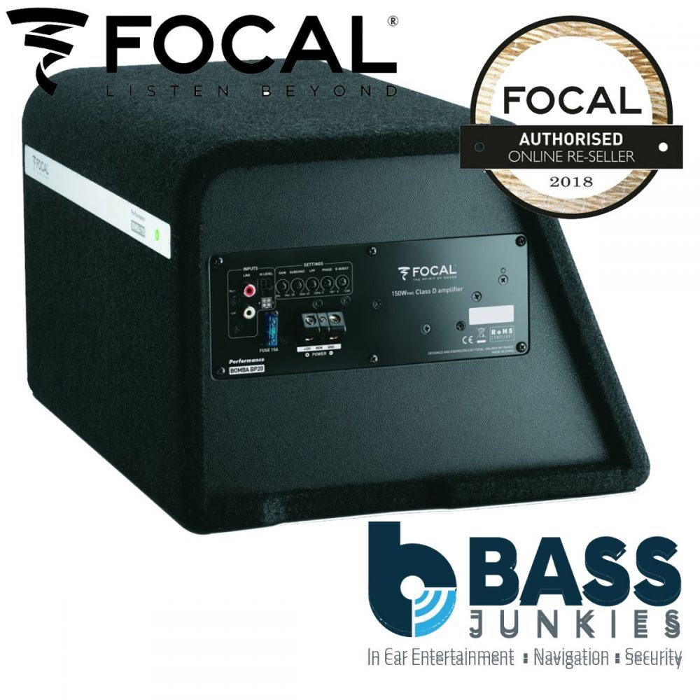 Focal BOMBAP20 - ACCESS Series 150 Watts 8" Compact Active Amplified Car Bass Box Subwoofer Enclosure