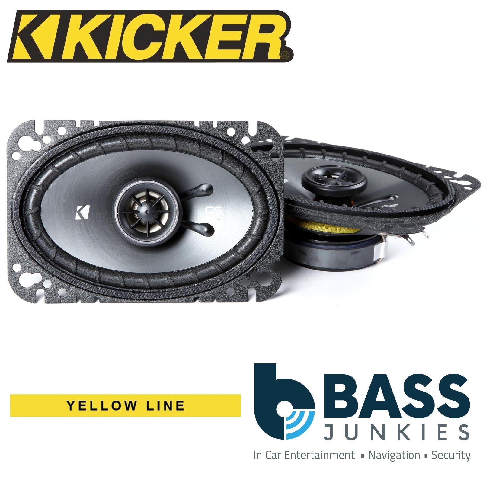 Kicker CSC464 - 4" x 6" 100 x 160mm 150 Watts 2 way Car Front Top Dash Rear Shelf Coaxial Speakers