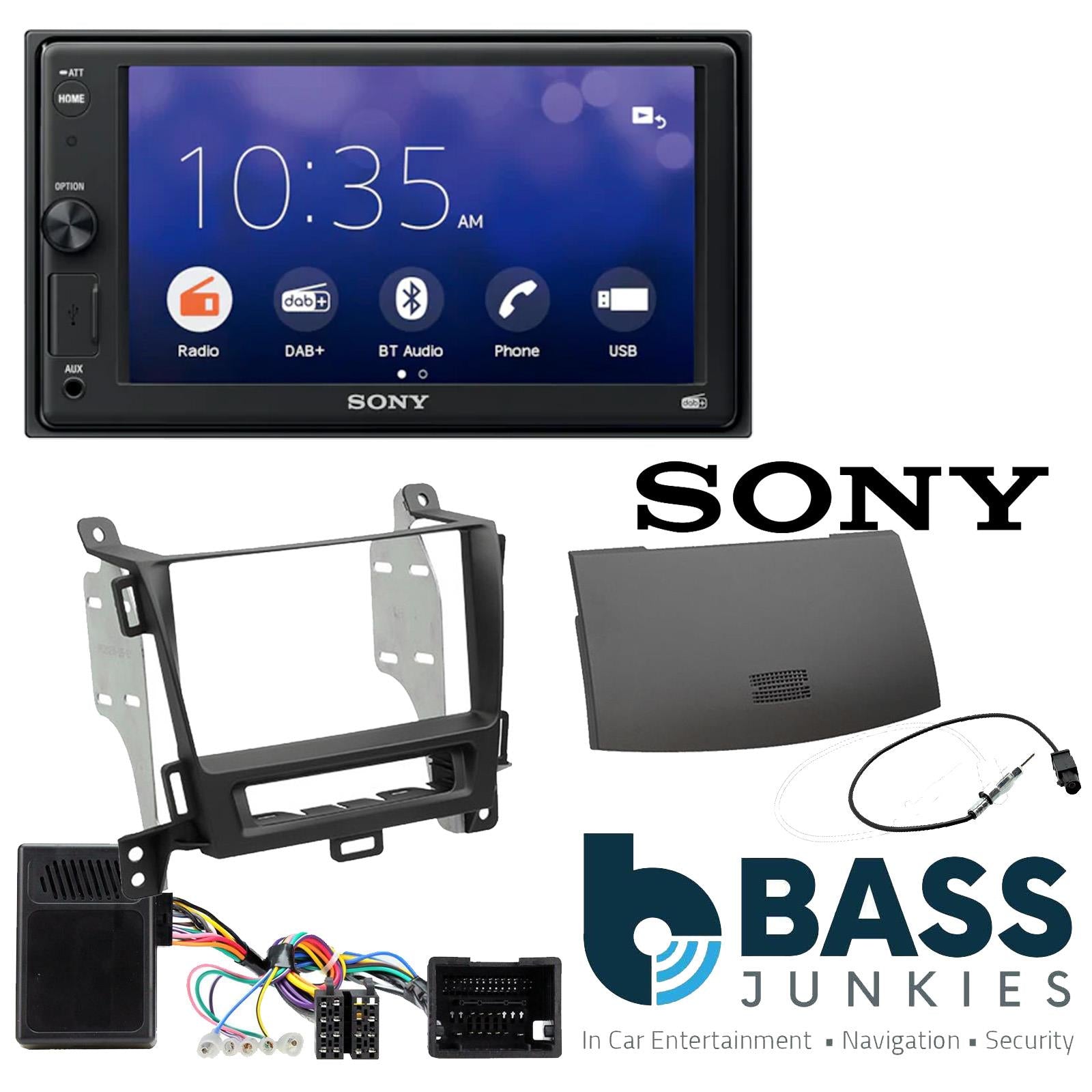 SONY XAV-1550D DAB+ Smart Bluetooth Car Radio + Stereo fitting kit + Steering Wheel Controls Loom for Opel Zafira-Tourer 2012-2016 | Vauxhall Zafira-Tourer 12-18