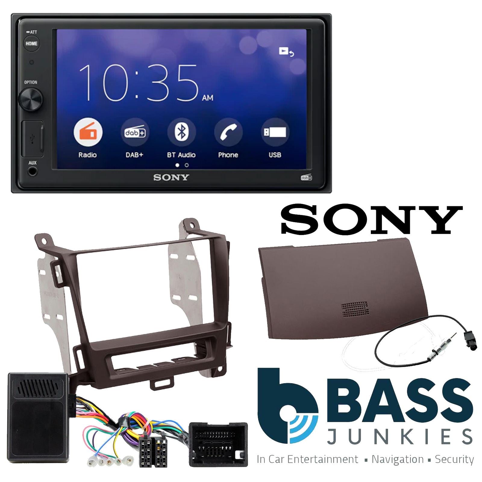 SONY XAV-1550D DAB+ Smart Bluetooth Car Radio + Stereo fitting kit + Steering Wheel Controls Loom Vauxhall Zafira-Tourer 2012-2018 | Opel Zafira-Tourer 2012-2016