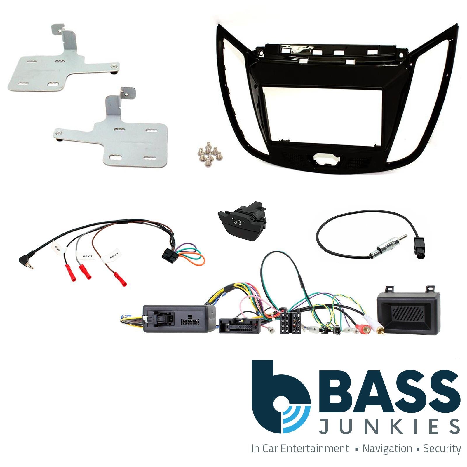 Connects2 CTKFD39C Ford C-Max 2011 On Car Stereo Double Din Fascia Steering Wheel Interface Kit