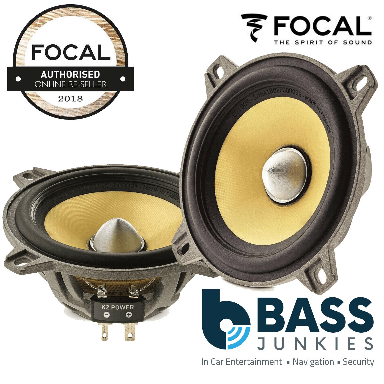 Focal ES100K - ELITE New K2 Power, 120 Watts, 60W (RMS) 100mm 4" 2-Way Component Kit Car Door Dash Speakers
