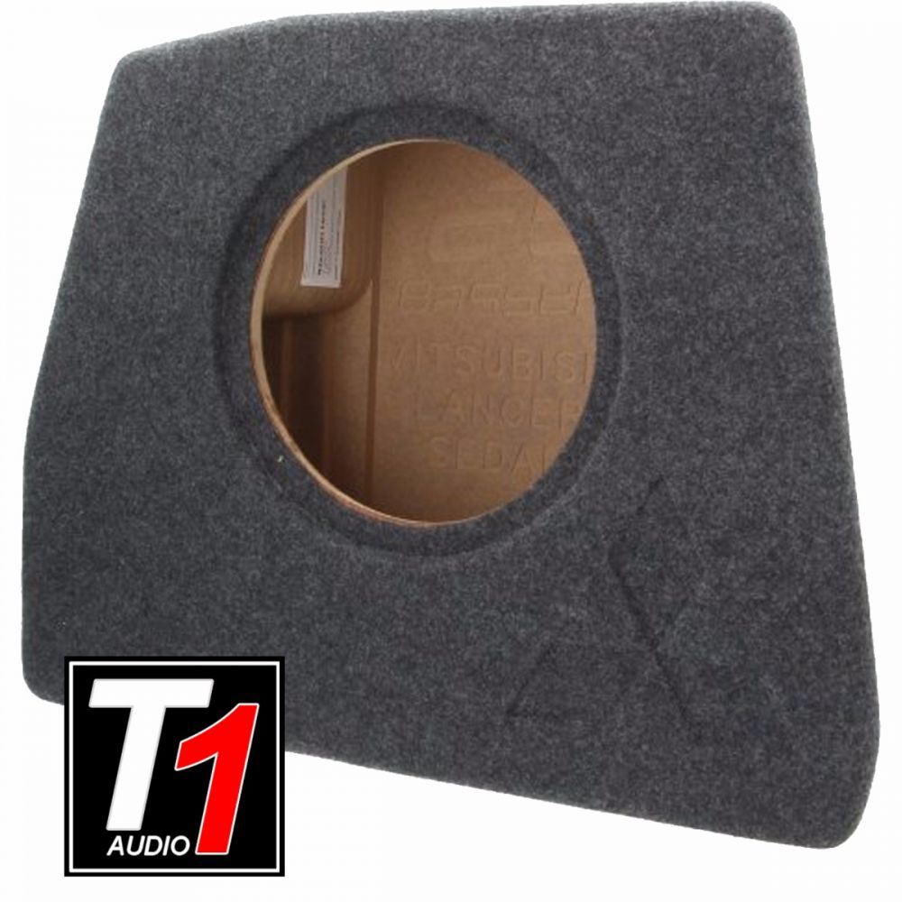 T1 Audio - Mitsubishi Lancer Sedan 2007 To 2016 Left Mudguard Custom Fit 10" Car Sub Subwoofer Bass Box