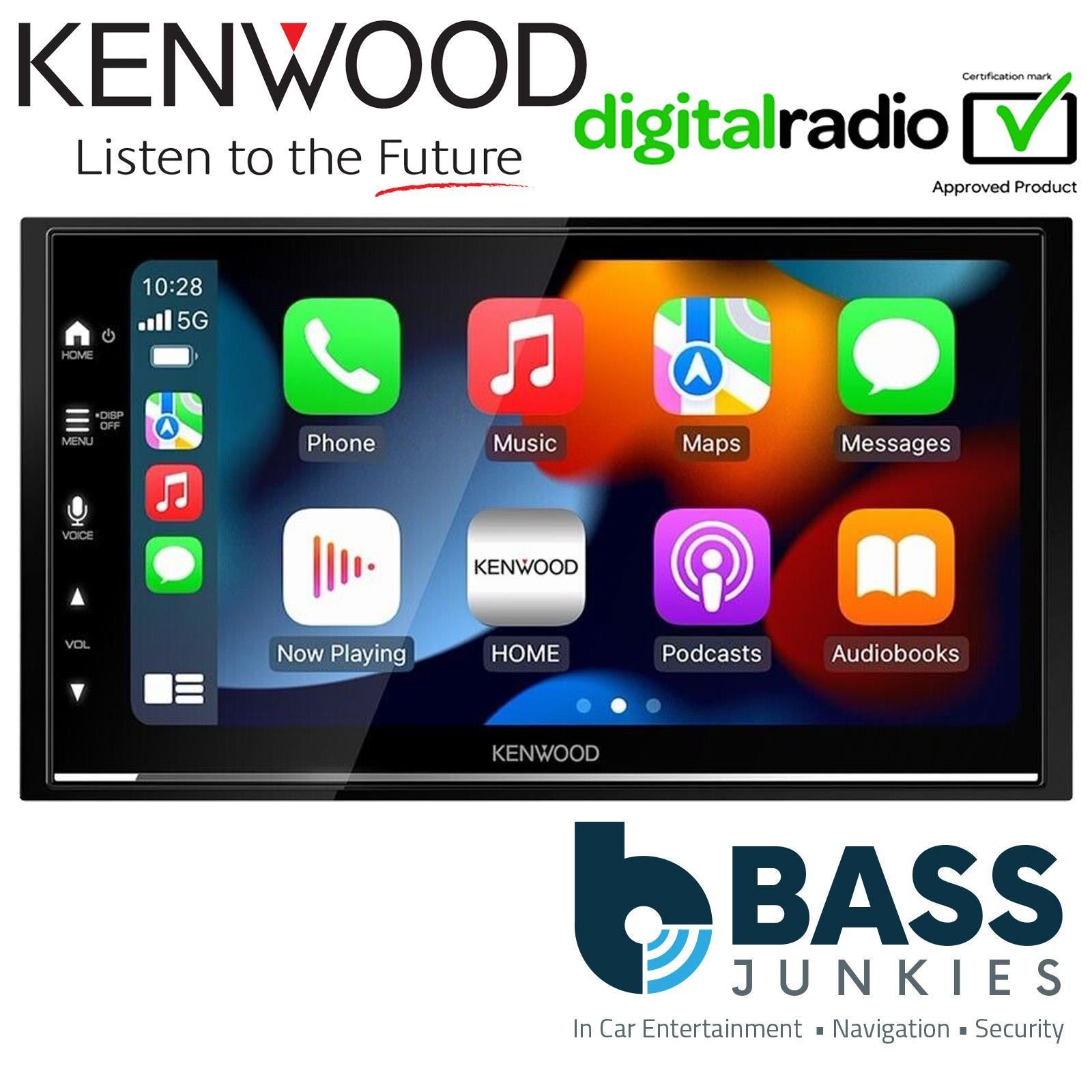 Kenwood DMX7722DABS DAB+ Bluetooth Wireless CarPlay & Android Car Stereo