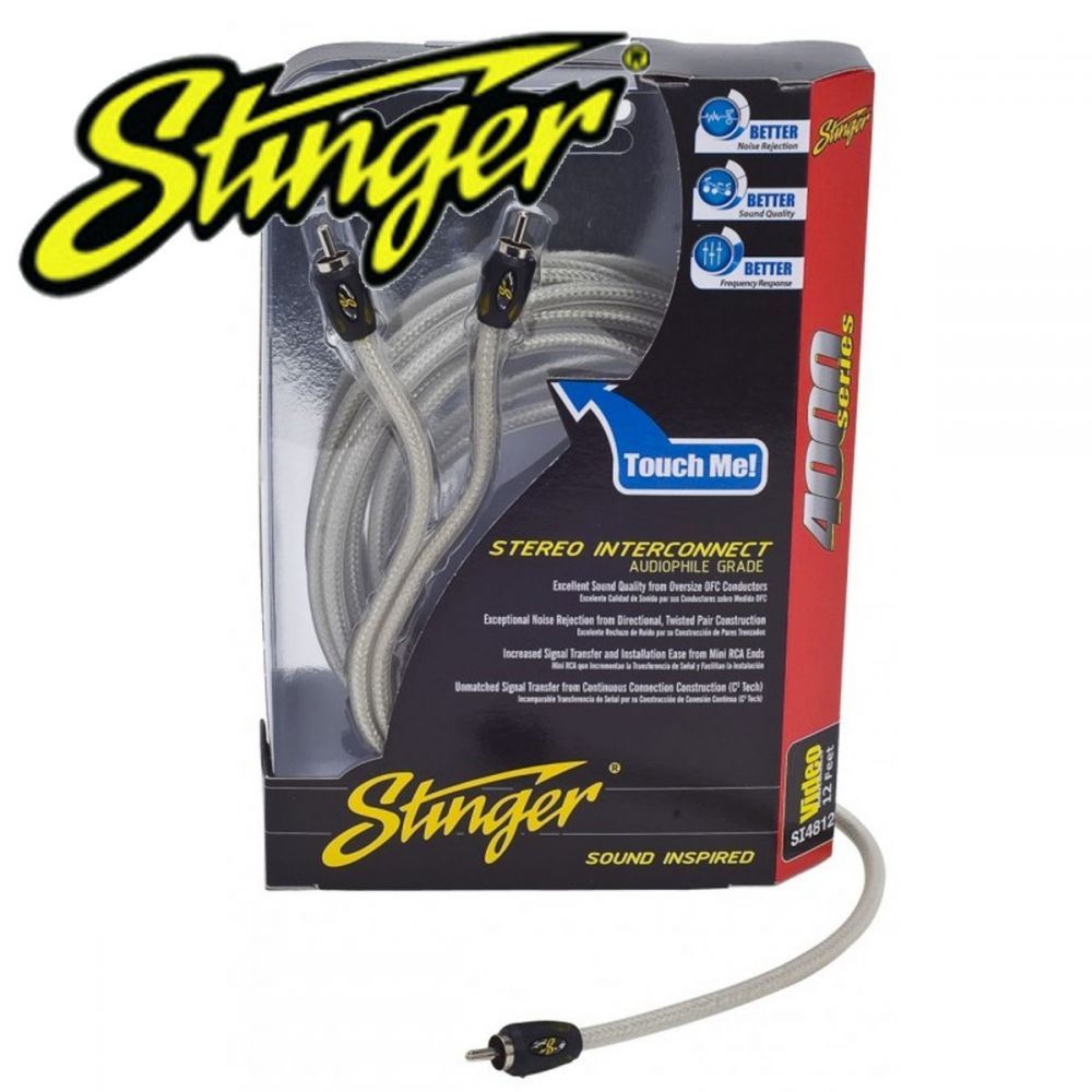 Stinger SI4820 4000 Series 6.10 Metre 20Ft Car Stereo Videocable Coax 75ohm RCA