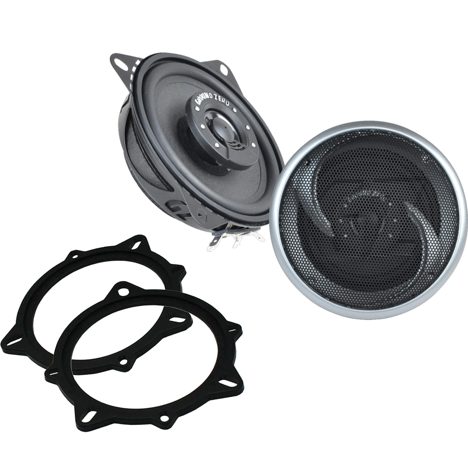 Ground Zero GZIF 4001FX 100mm/10cm/4" 2-Way Coaxial Car speakers (Per Pair Max 180|100 watts RMS) Fits BMW 3-Series 2011-19 | 4-Series 13-20 | 5-Series 03-10