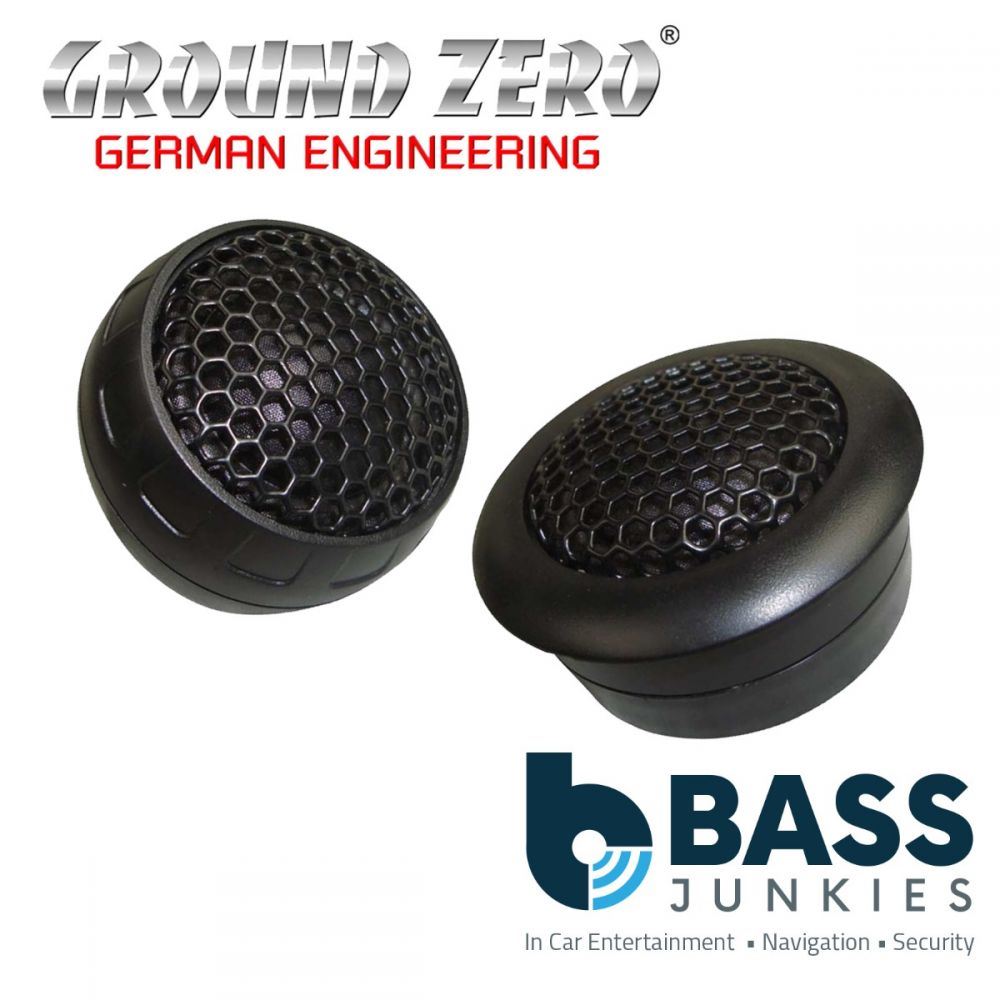 Ground Zero GZHT 25X - 1” Inch 25mm 100 Watts Car Silkdome Tweeters Pair