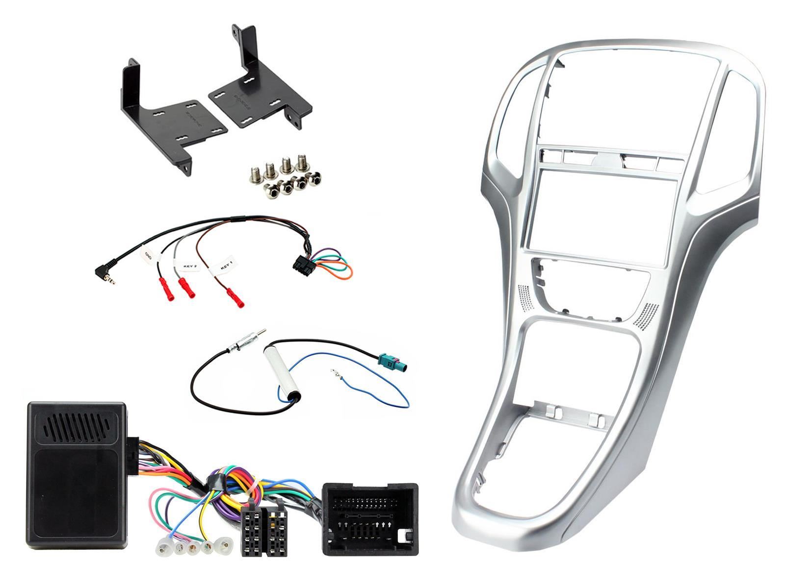 Connects2 CTKVX05 - Vauxhall Astra 2010 - 2015 Double Din Fascia & Steering Wheel Interface Installation Kit