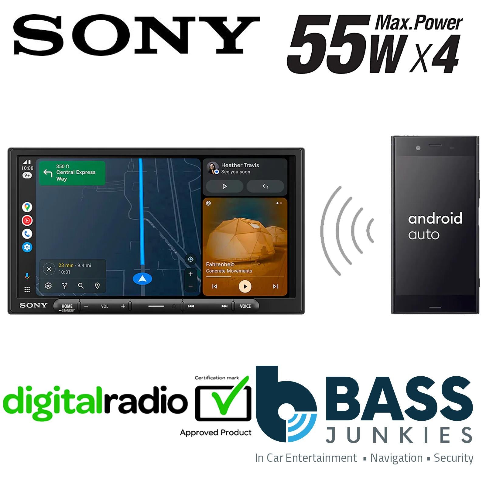6.95" Sony Wireless CarPlay Android DAB+ Car Screen for Ford Transit 2015-2021