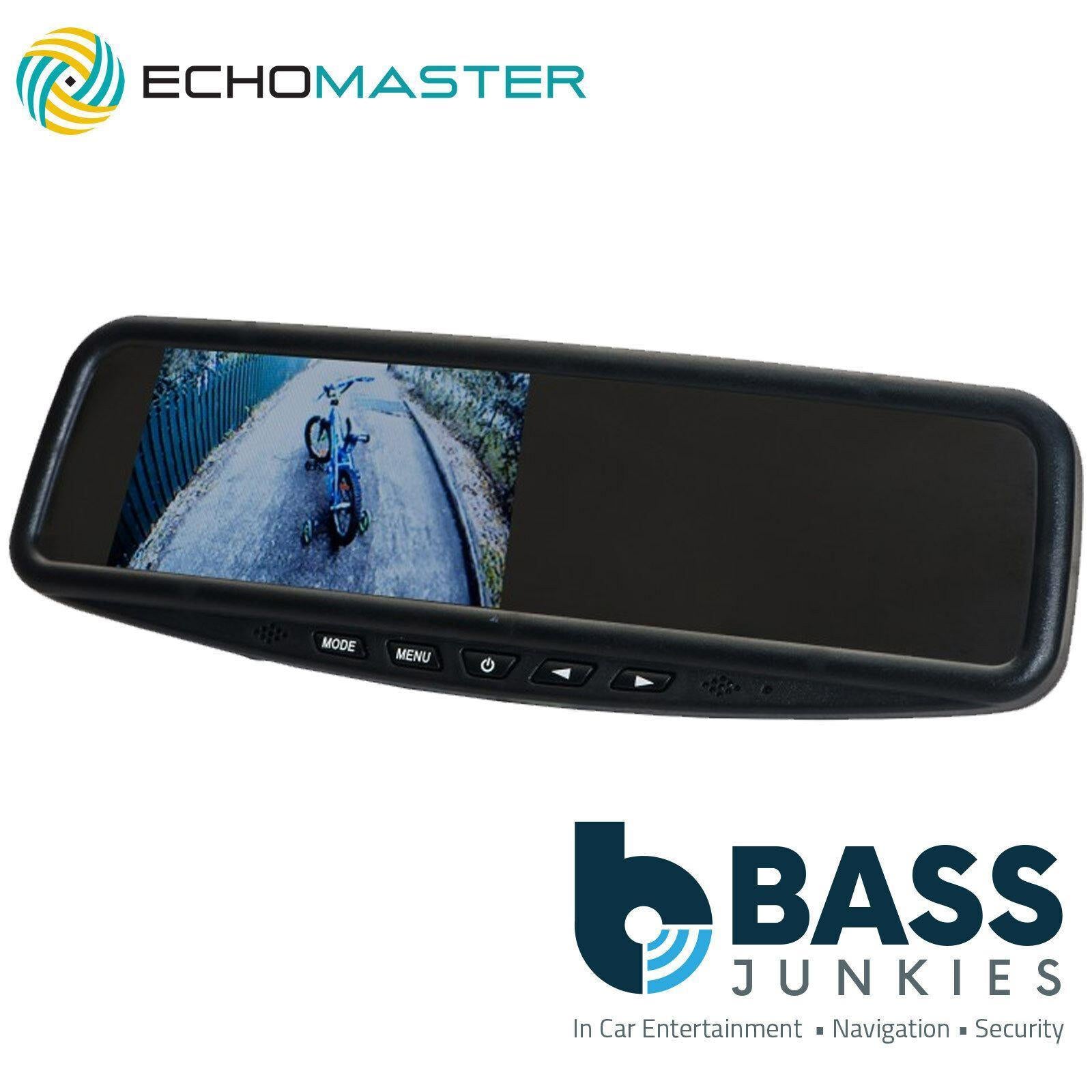 Echomaster MM-43-CL - Car Rear View LCD Reversing Mirror & 4.3" Screen Monitor Built In