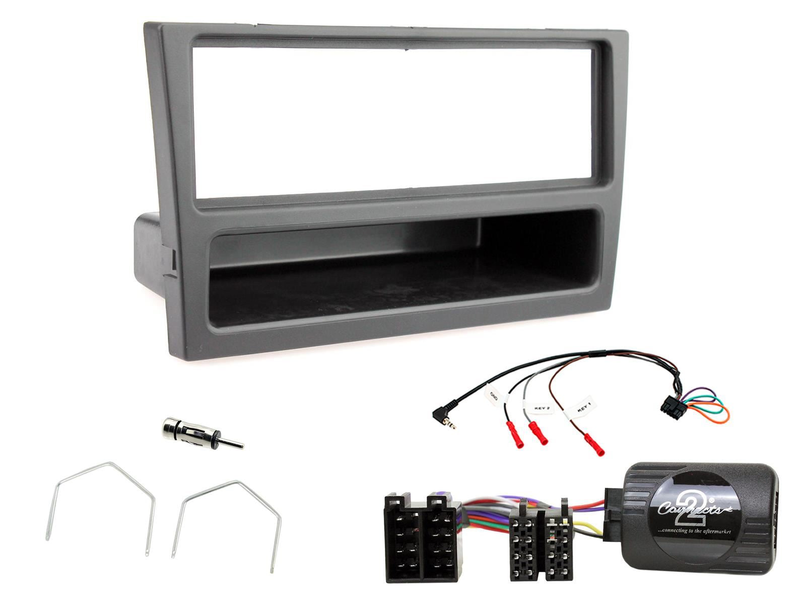 Connects2 CTKVX12 - Vauxhall Corsa 2000 - 2004 Single Din Fascia & Steering Wheel Interface Installation Kit