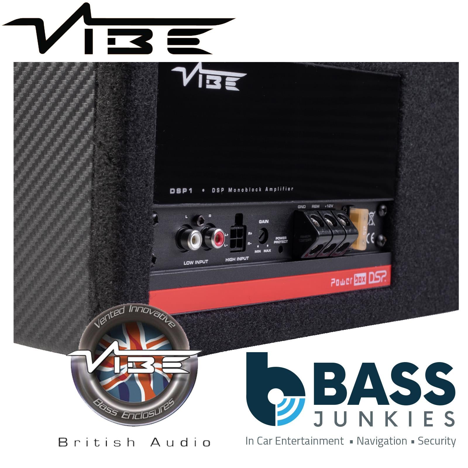 Vibe PULSECBR12A-V4 - 1050 Watts 12" inch Dual Ported Active Amplified Bass Box Sub Enclosure