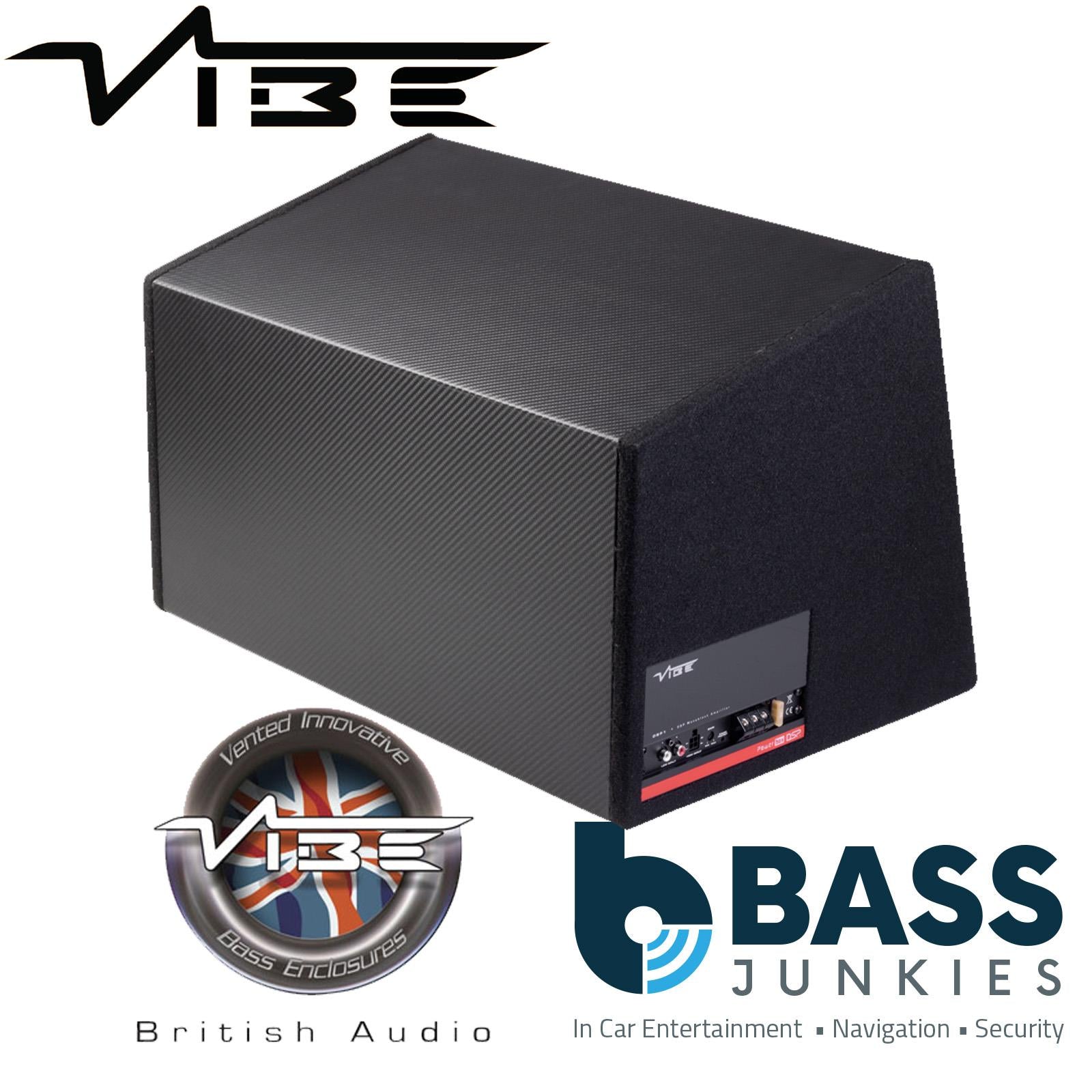 Vibe PULSECBR12A-V4 - 1050 Watts 12" inch Dual Ported Active Amplified Bass Box Sub Enclosure