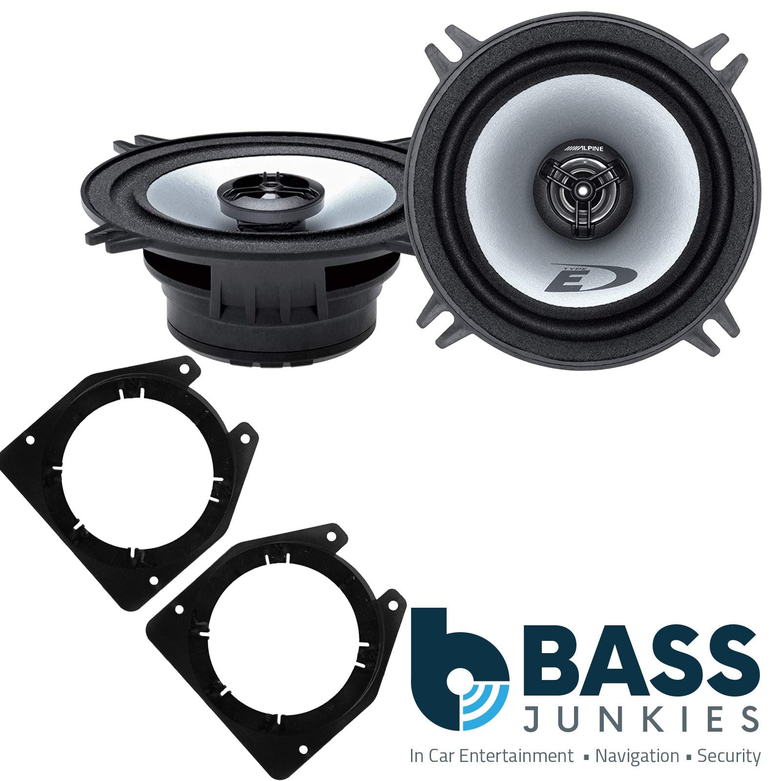Alpine SXE-1325S 2-Way 130mm/13cm/5.25" Coaxial Speakers (Per Pair 400 Watts) Fits GMC VAN 1996-96