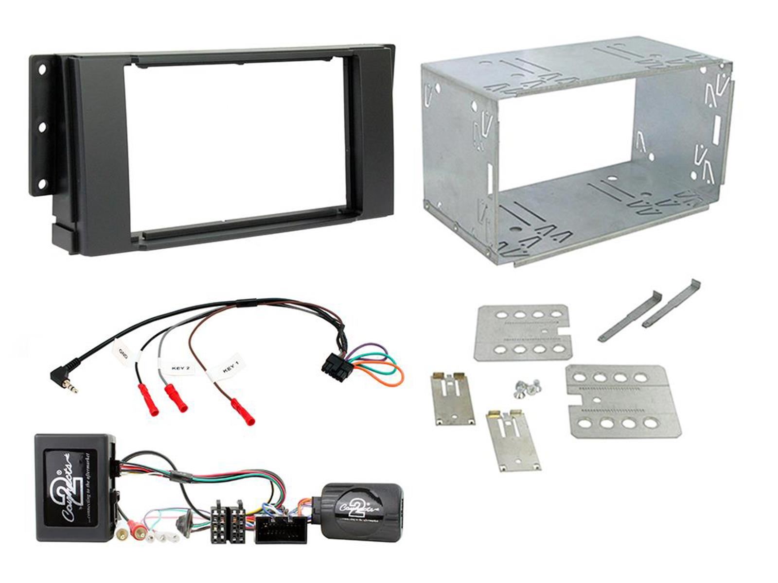 Connects 2 CTKLR06 - Land Rover Range Rover Sport 2005 - 2009 Double Din Fascia & Steering Wheel Interface Installation Kit