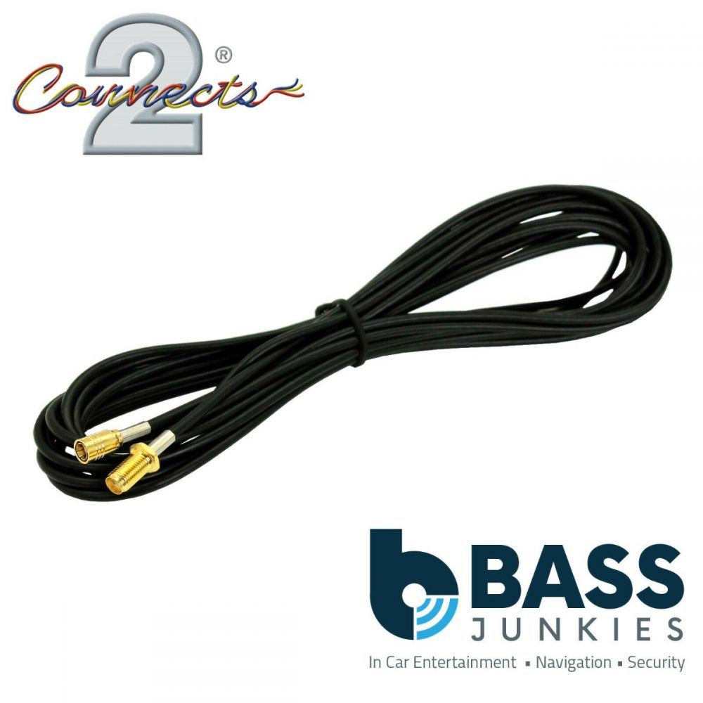 Connects2 CT27AA126 - DAB 5 Meter Extension SMA Female-SMB Female Car Stereo Aerial Adaptor