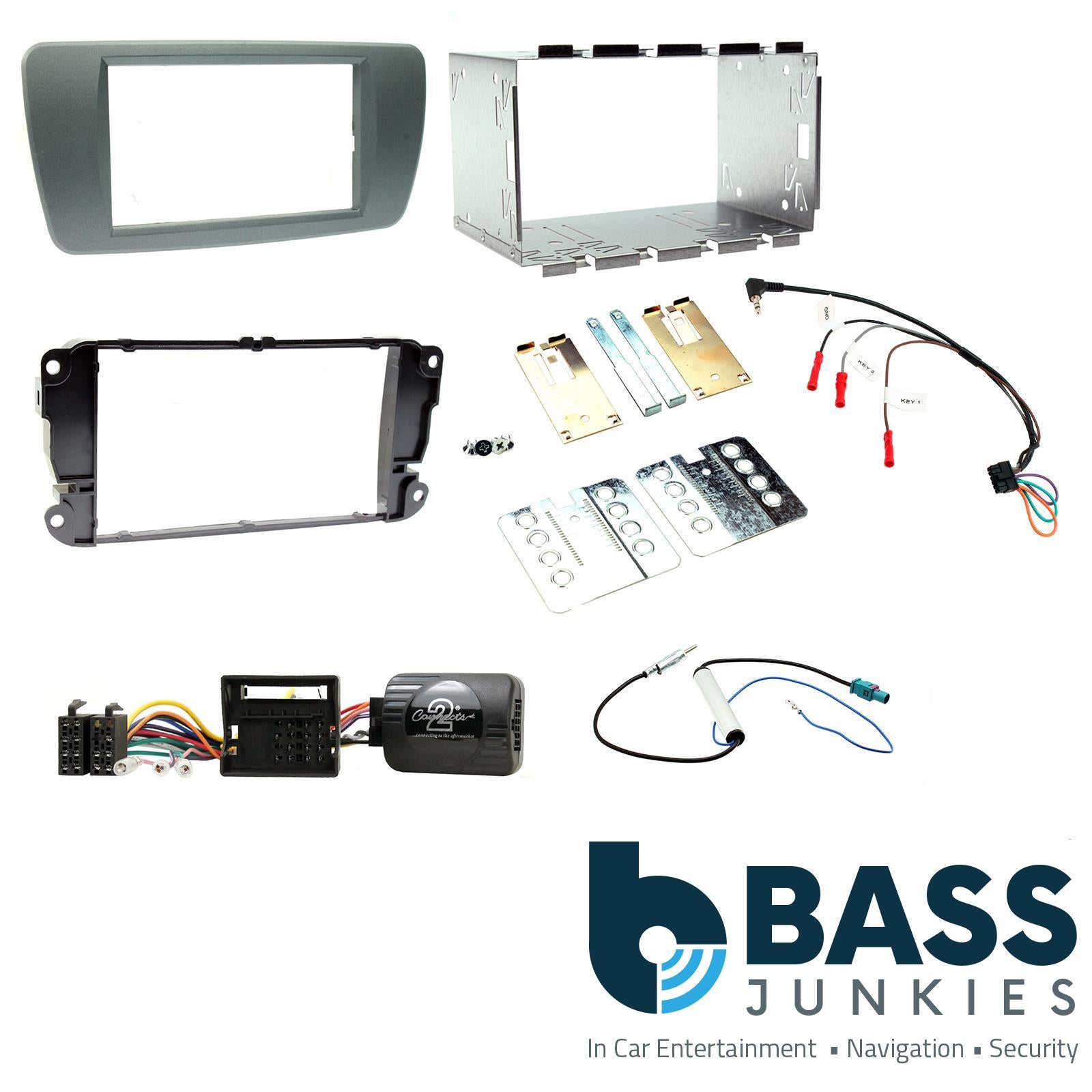 Connects2 CTKST02 - Seat Ibiza 2008 - 2014 Double Din Fascia & Steering Wheel Interface Installation Kit