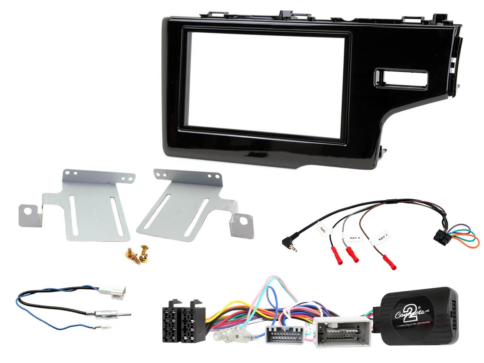 SONY 6.2" Screen Blutooth Double Din Stereo Fitting Kit + Steering Wheel Stalk Controls to fit Honda Fit 2014- | Honda Jazz 2014-