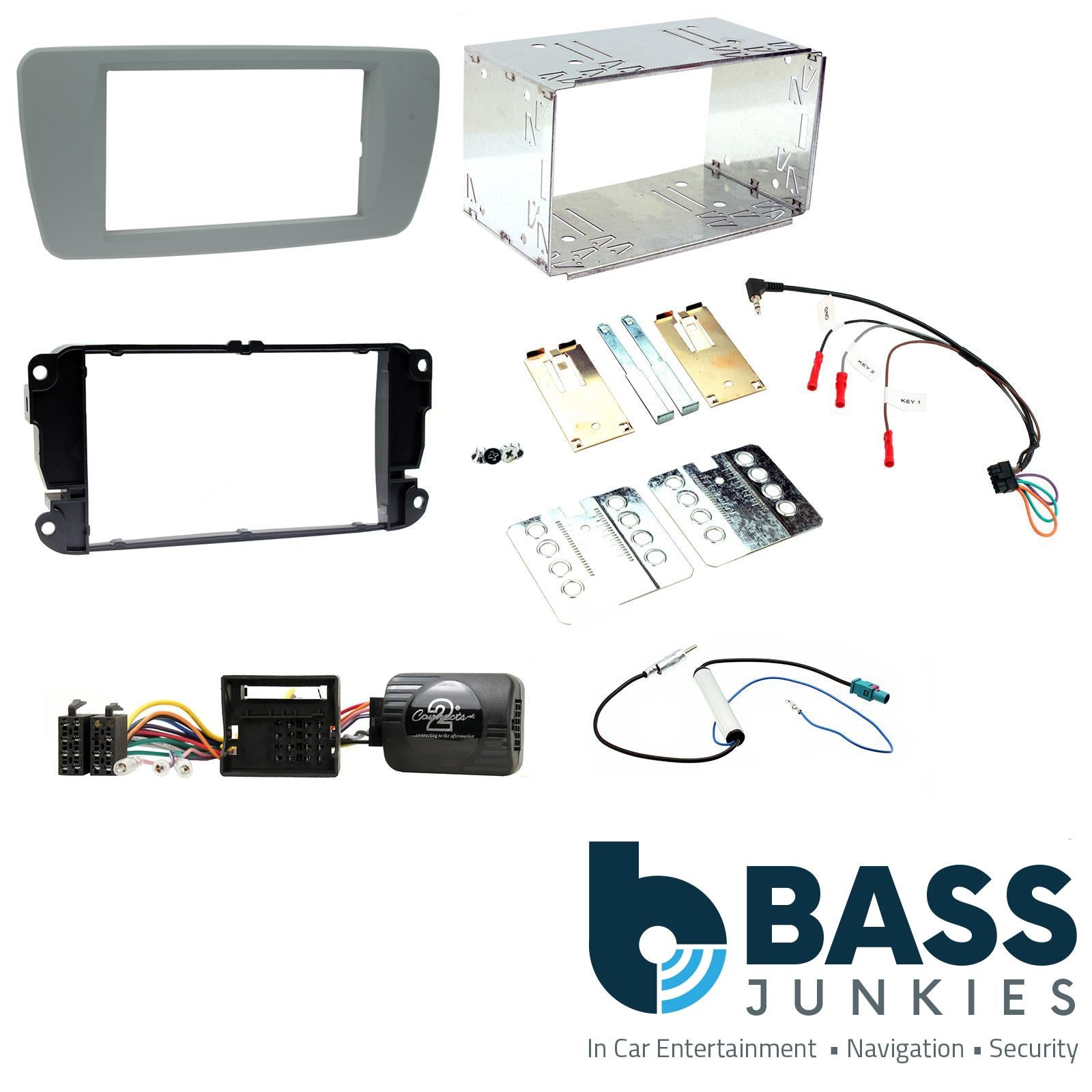 Connects2 CTKST03 - Seat Ibiza 2008-2014 Double Din Fascia & Steering Wheel Interface Installation Kit