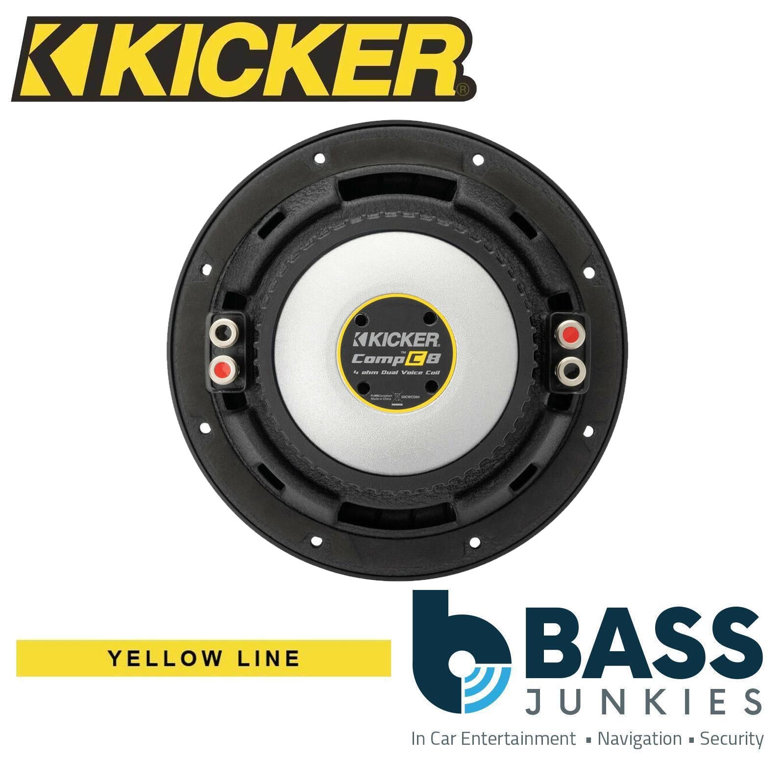 Kicker CWCS84 - CompC 8" 400 Watts 4 Ohm Single Voice Coil SVC Car Subwoofer