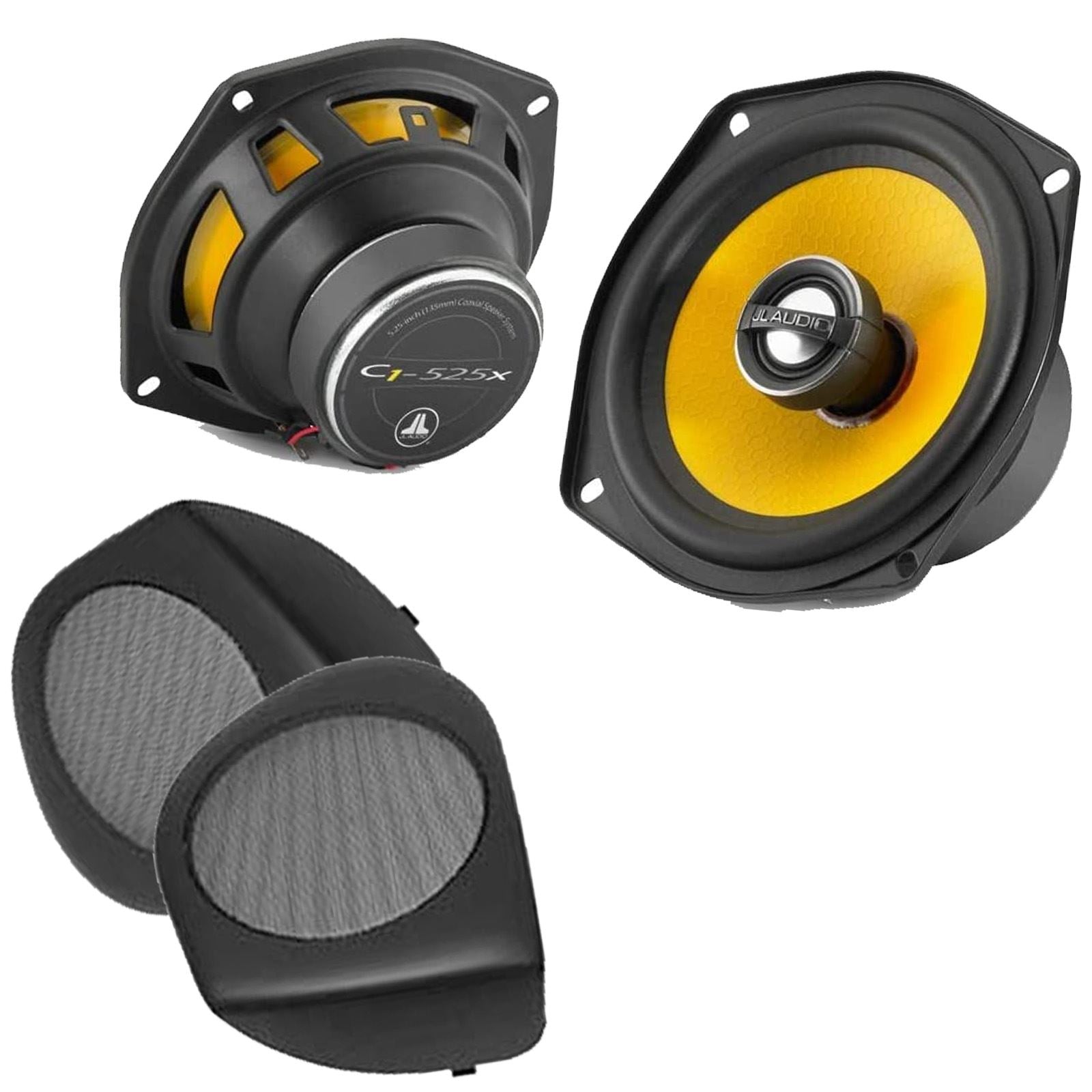 JL Audio C1-525X 2-Way 130mm/13cm/5.25" Coaxial Speakers (Per Pair 450 Watts) Fits Volvo S40 1996-00 | V40 94-04