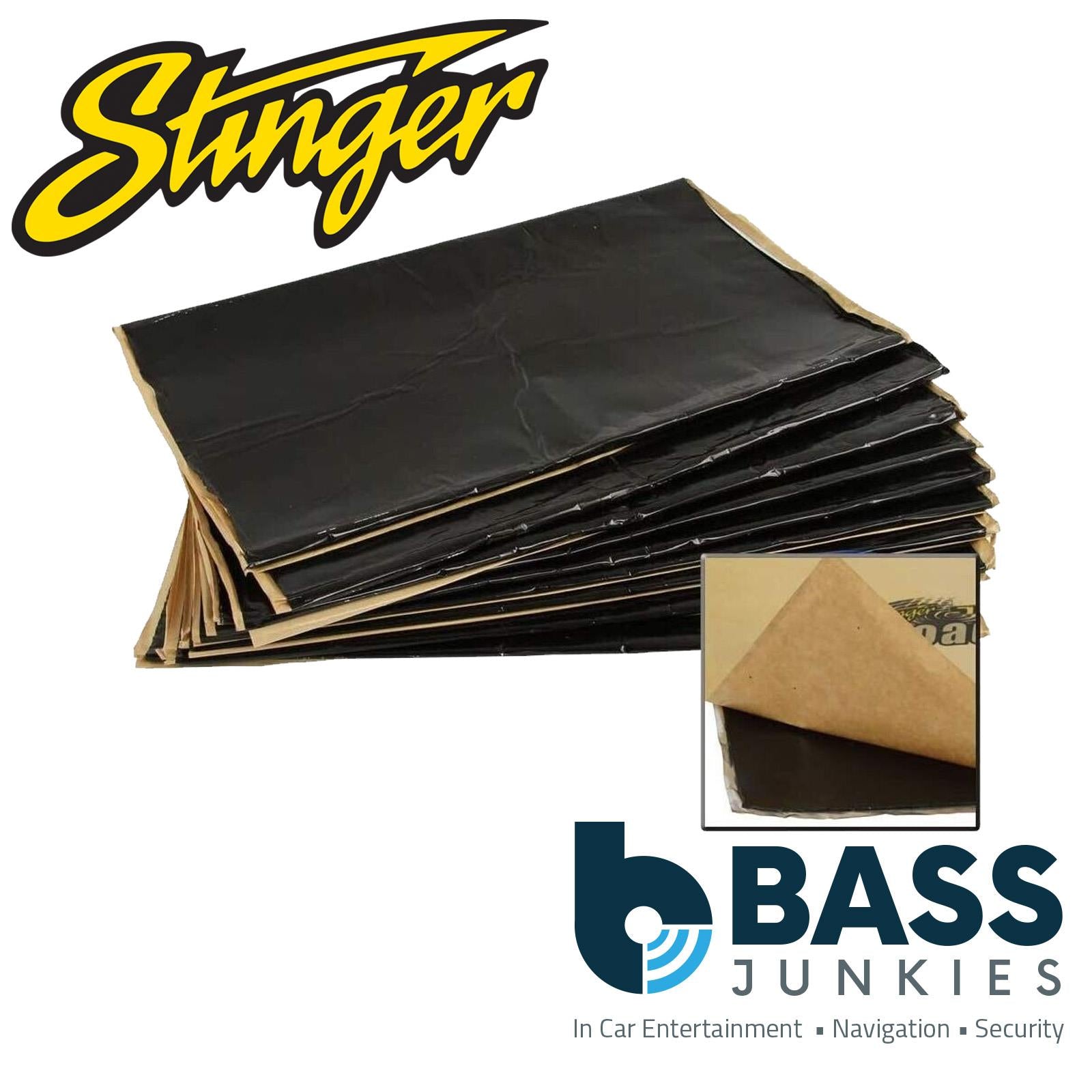 Stinger RKST36B ROADKILL BLACK STEALTH BULK PACK - Car Sound Deadening Mat Material 9 Sheets (18 x 32") Covering 36sqft Approx